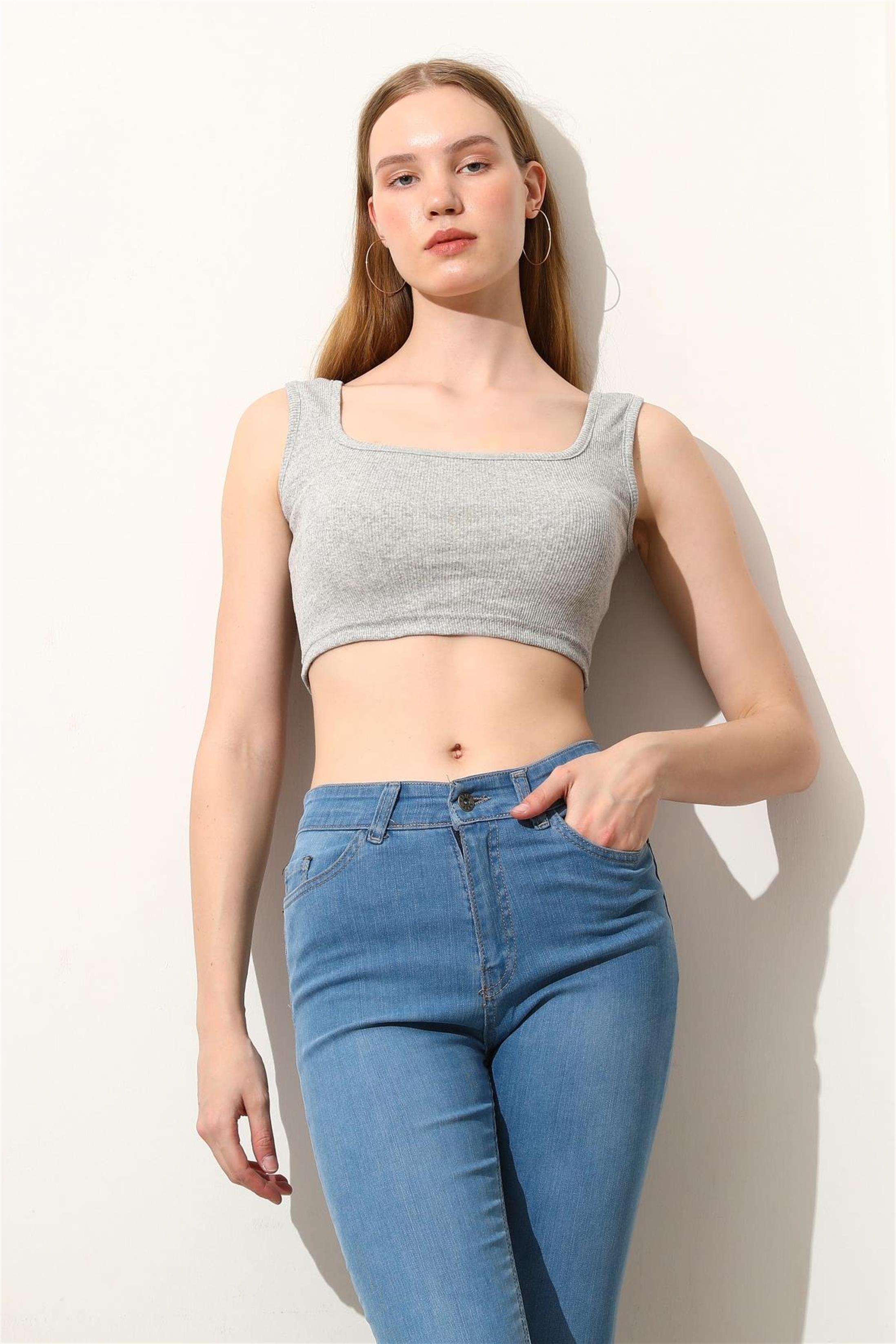 Kadın Kaşkorse Crop Büstiyer
