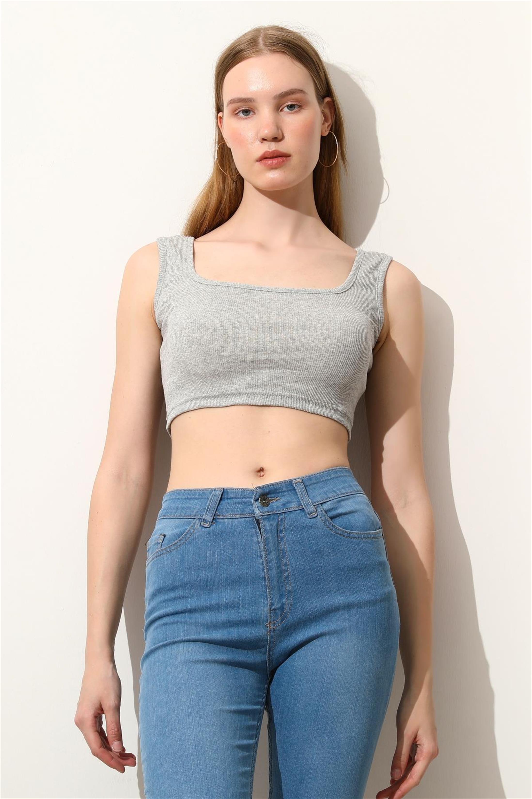Kadın Kaşkorse Crop Büstiyer