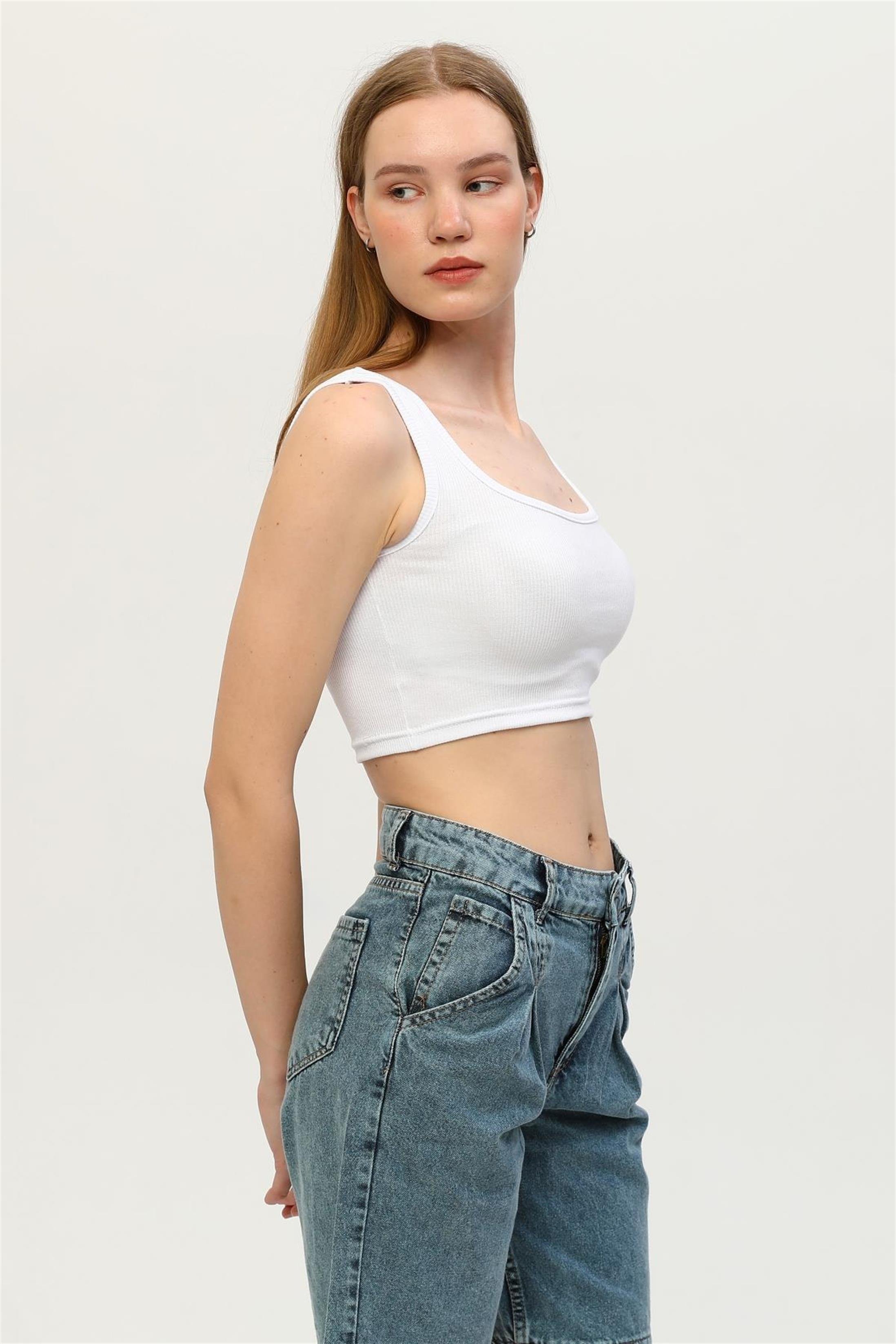 Kadın Kaşkorse Crop Büstiyer