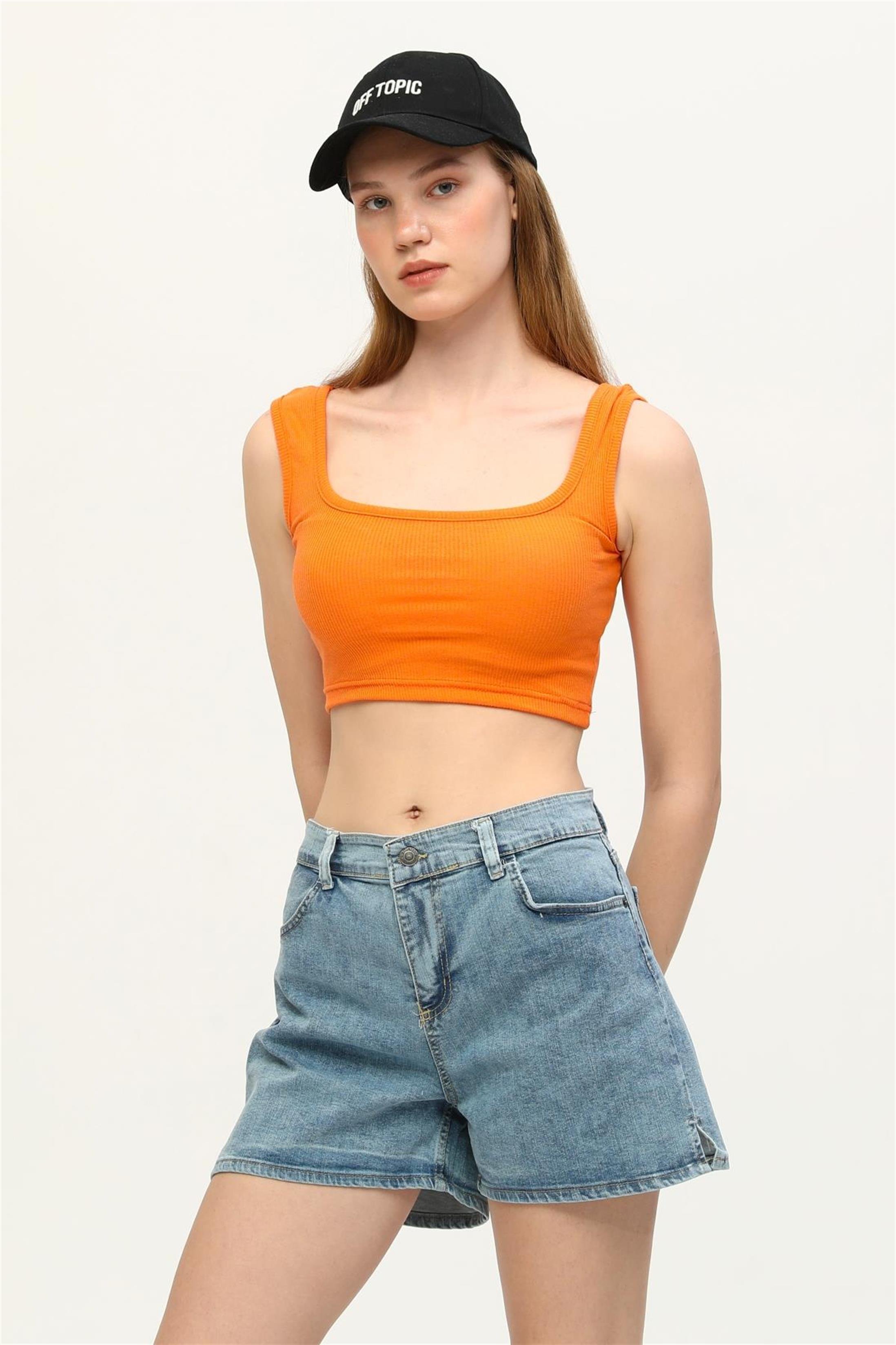 Kadın Kaşkorse Crop Büstiyer