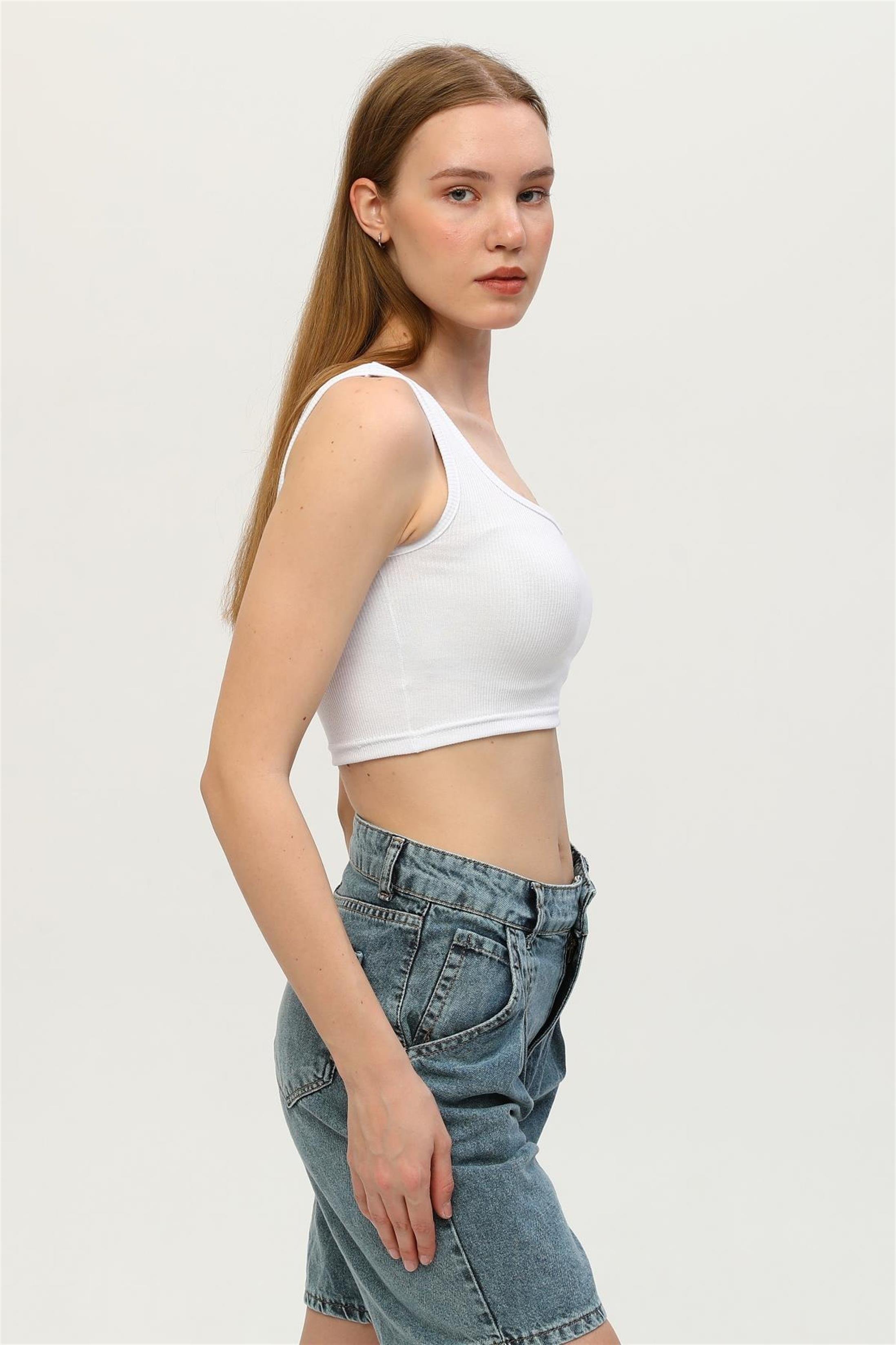 Kadın Kaşkorse Crop Büstiyer