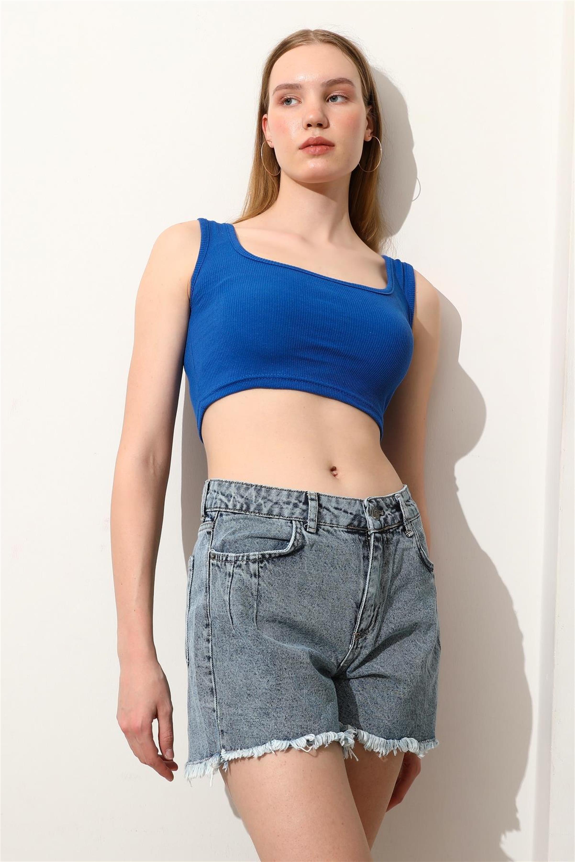 Kadın Kaşkorse Crop Büstiyer