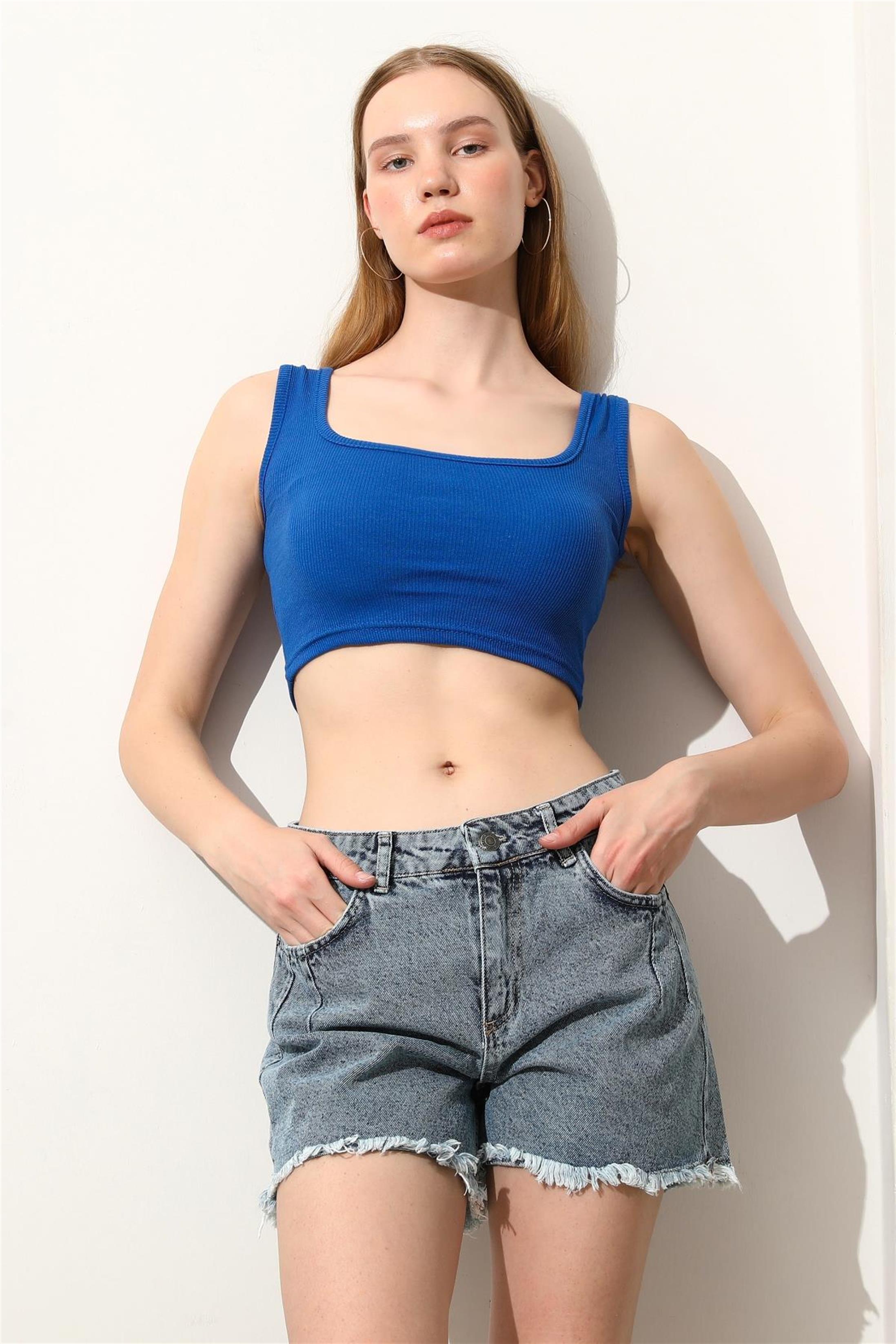 Kadın Kaşkorse Crop Büstiyer
