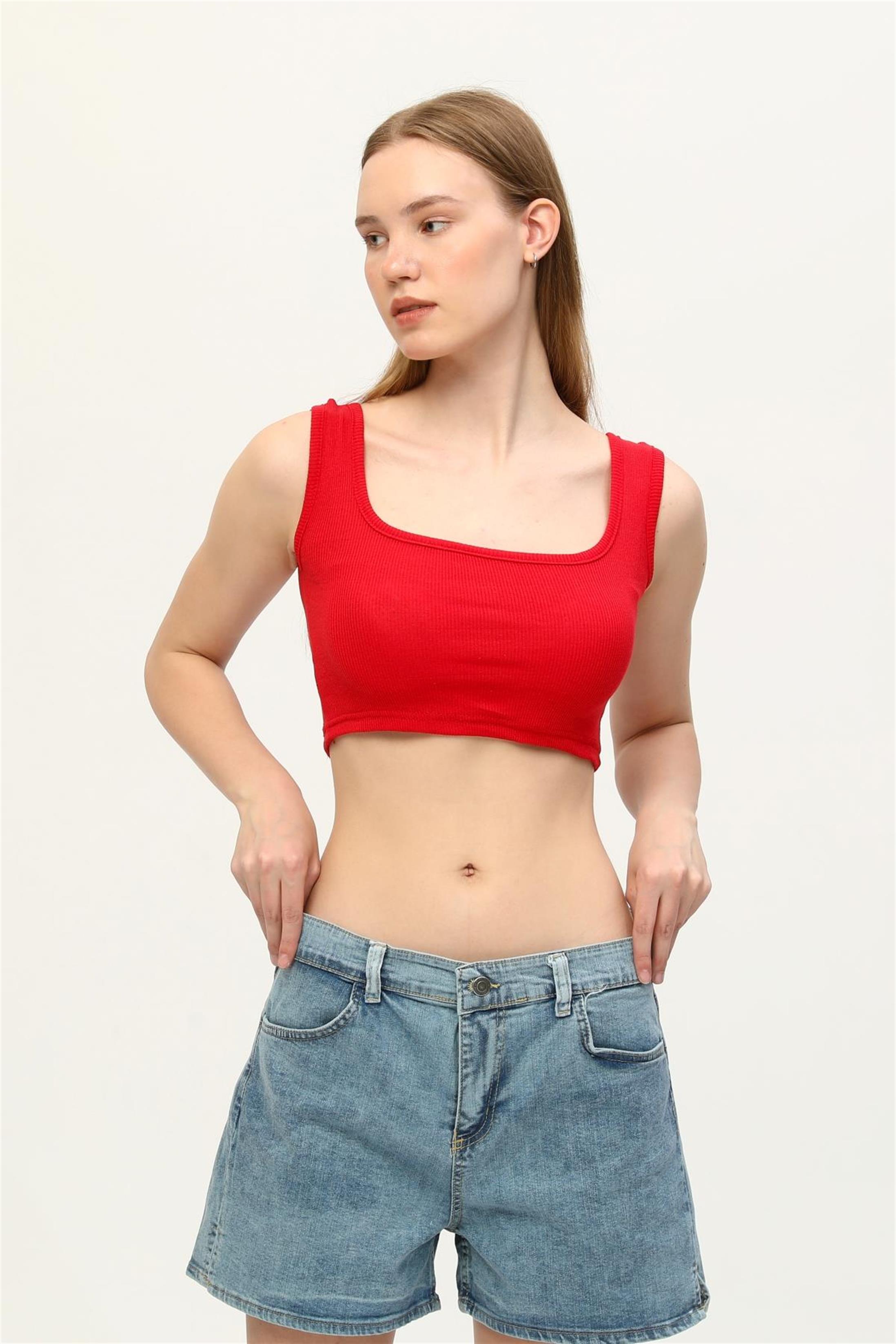 Kadın Kaşkorse Crop Büstiyer