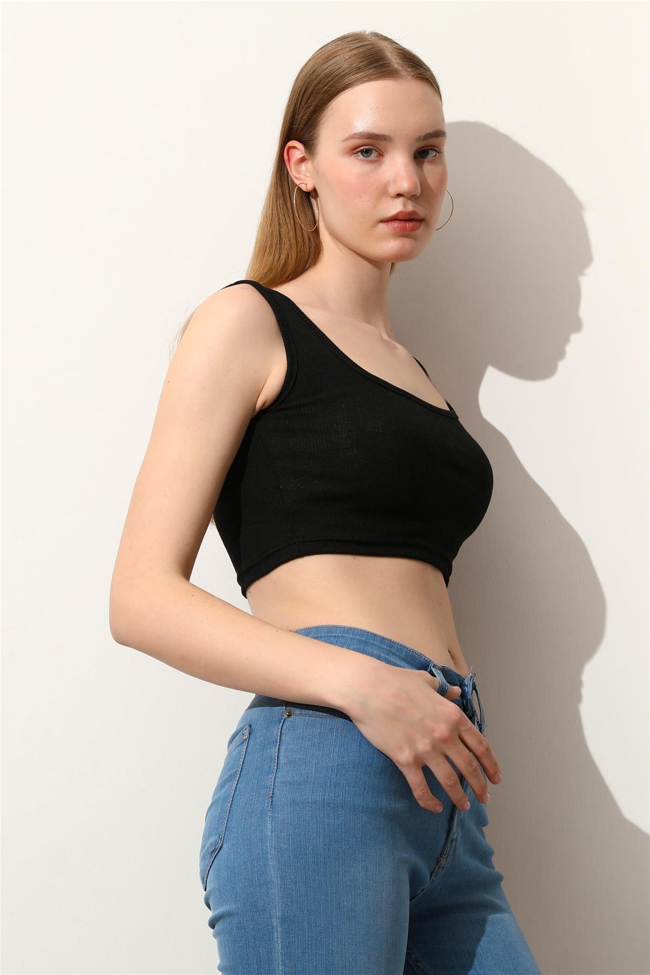 Kadın Kaşkorse Crop Büstiyer