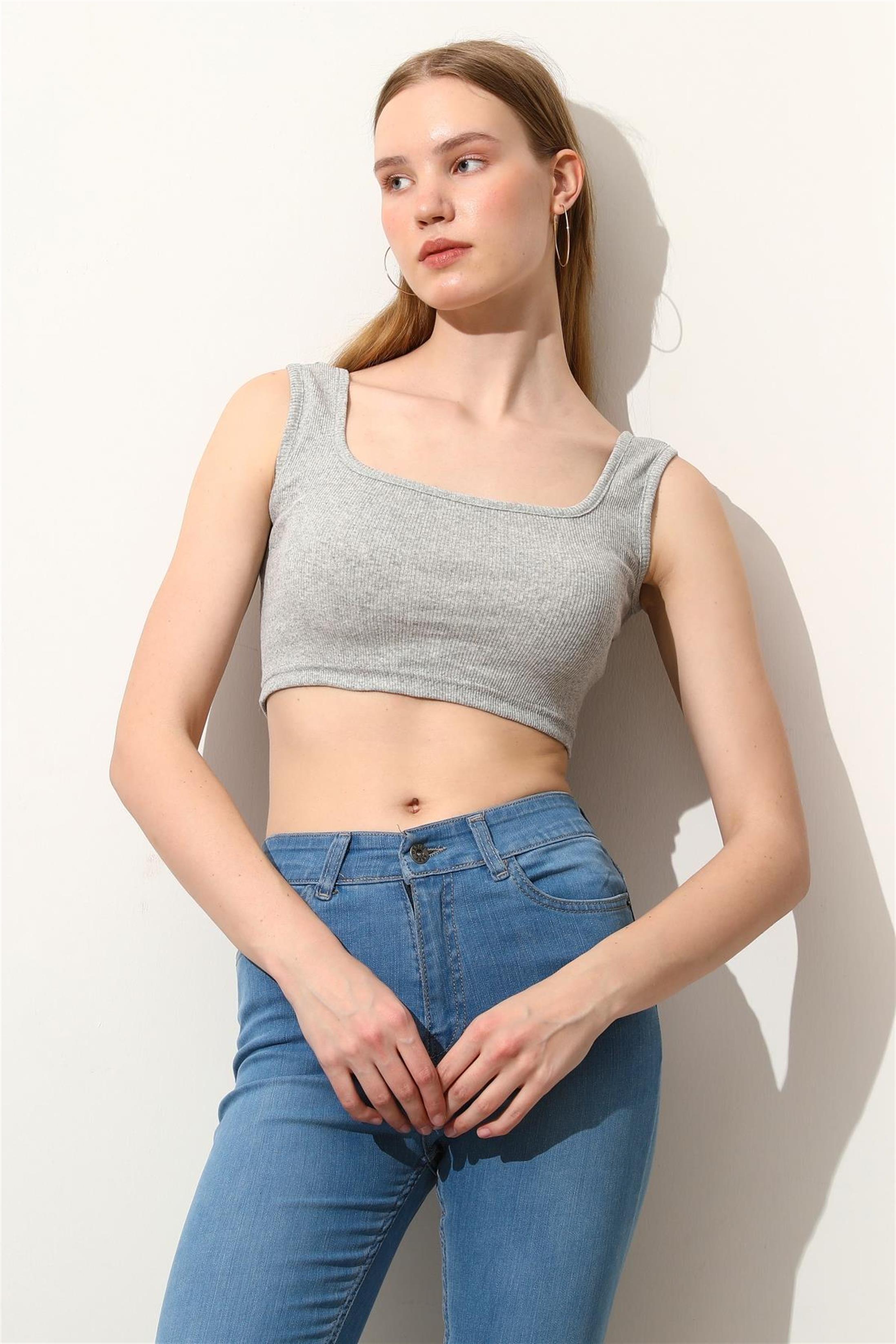 Kadın Kaşkorse Crop Büstiyer