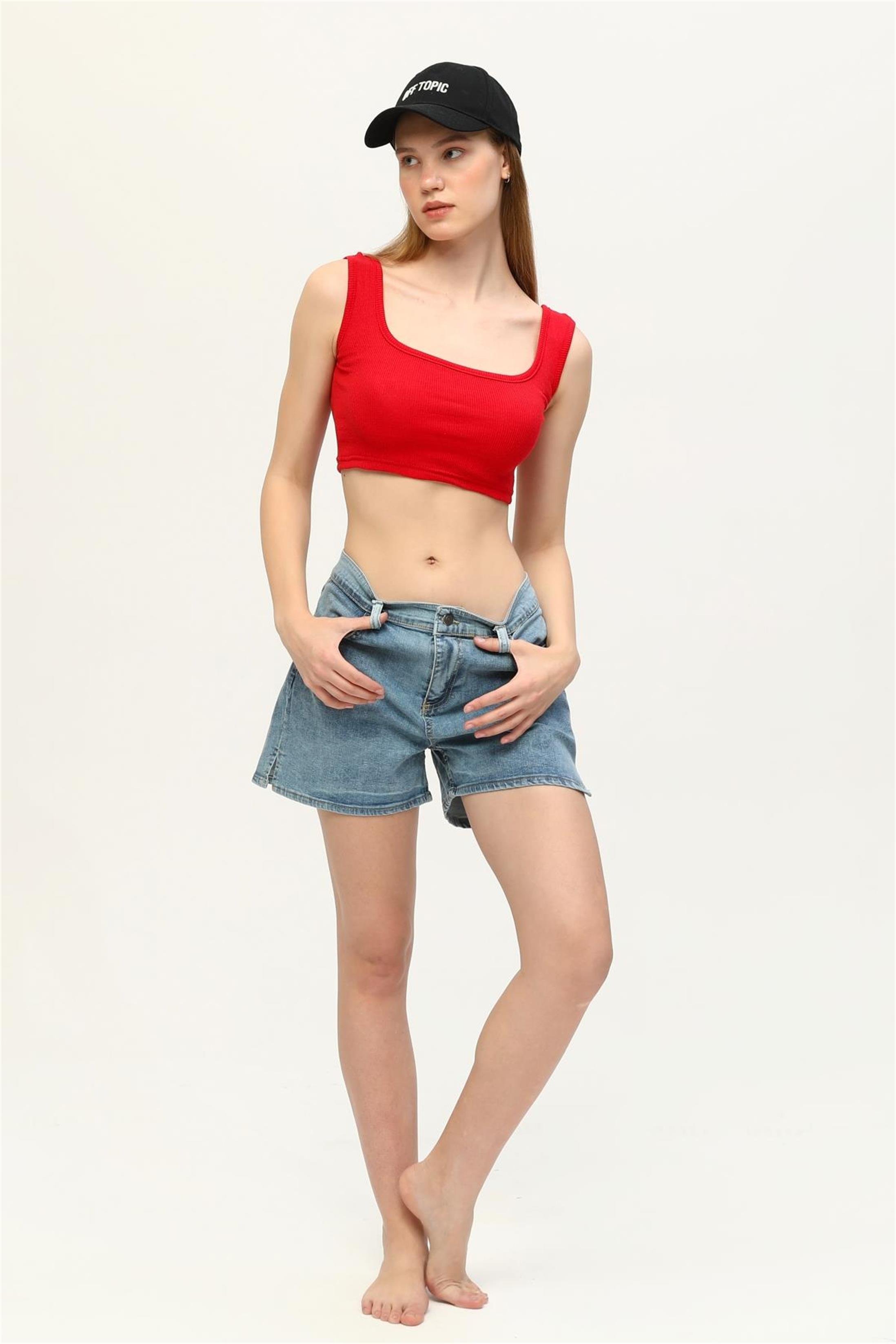Kadın Kaşkorse Crop Büstiyer