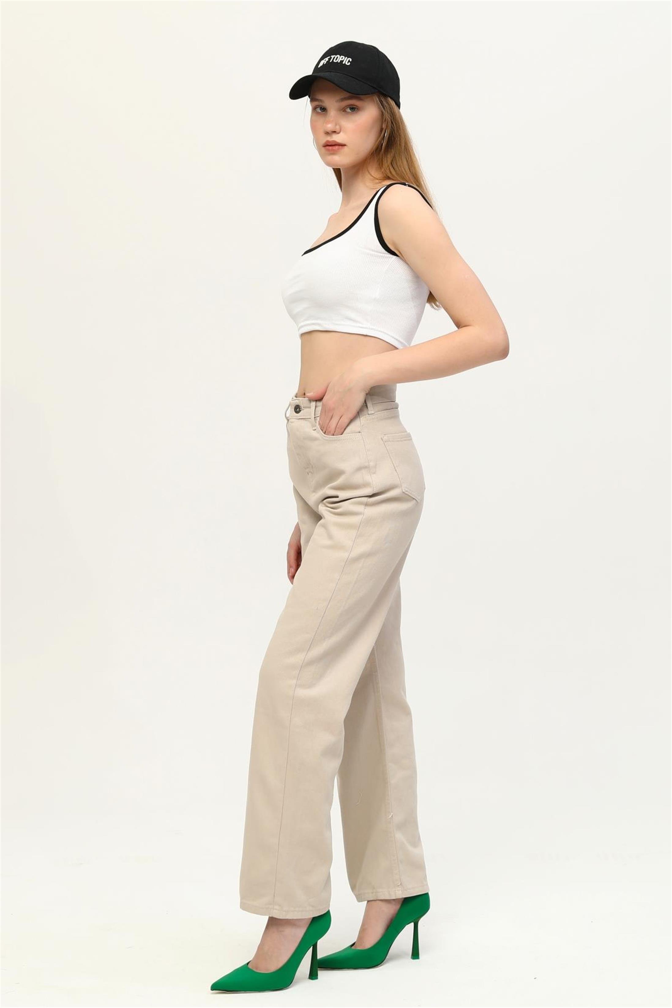 Kadın Kaşkorse Renkli Biyeli Crop Büstiyer