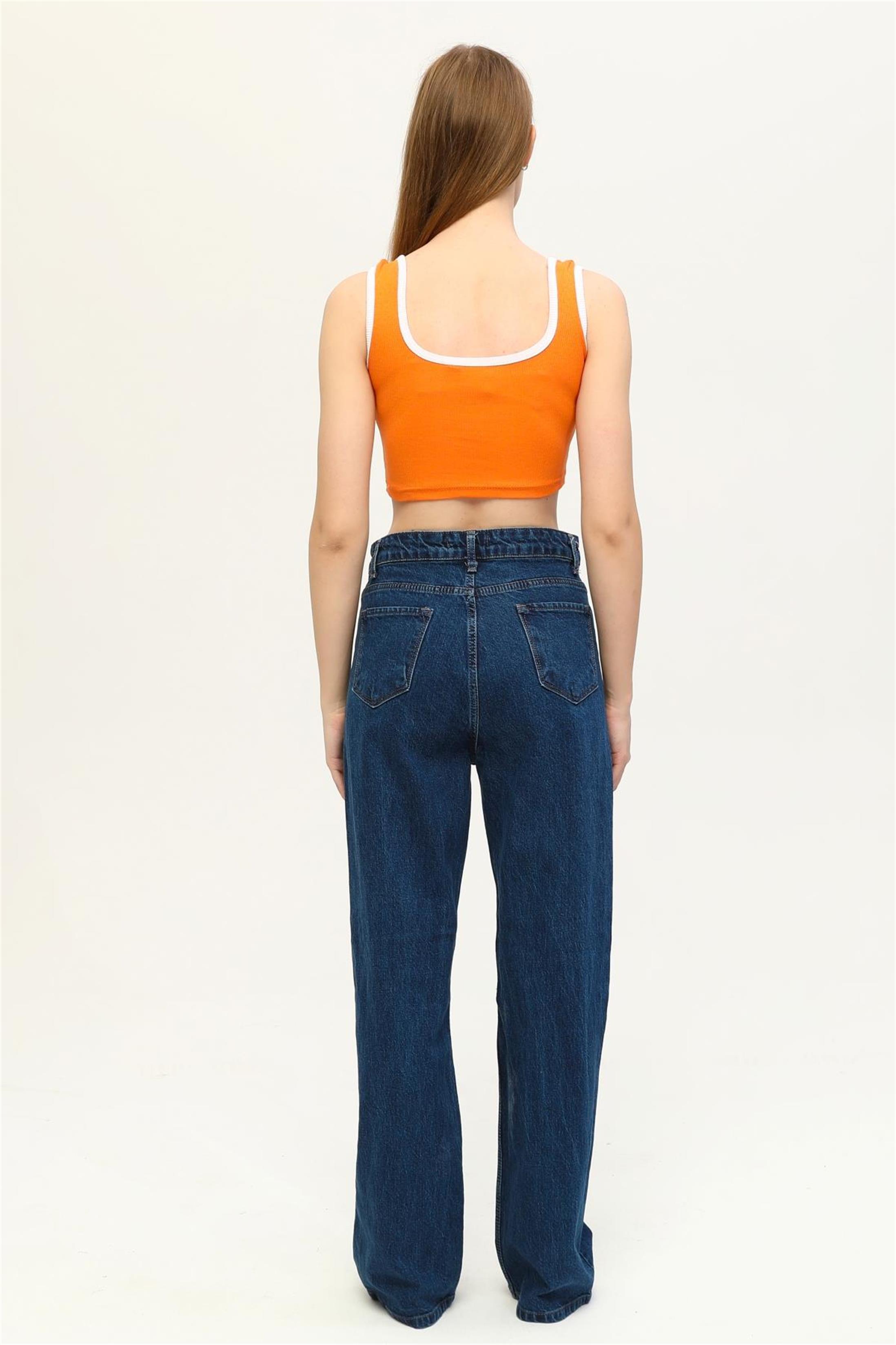 Kadın Kaşkorse Renkli Biyeli Crop Büstiyer