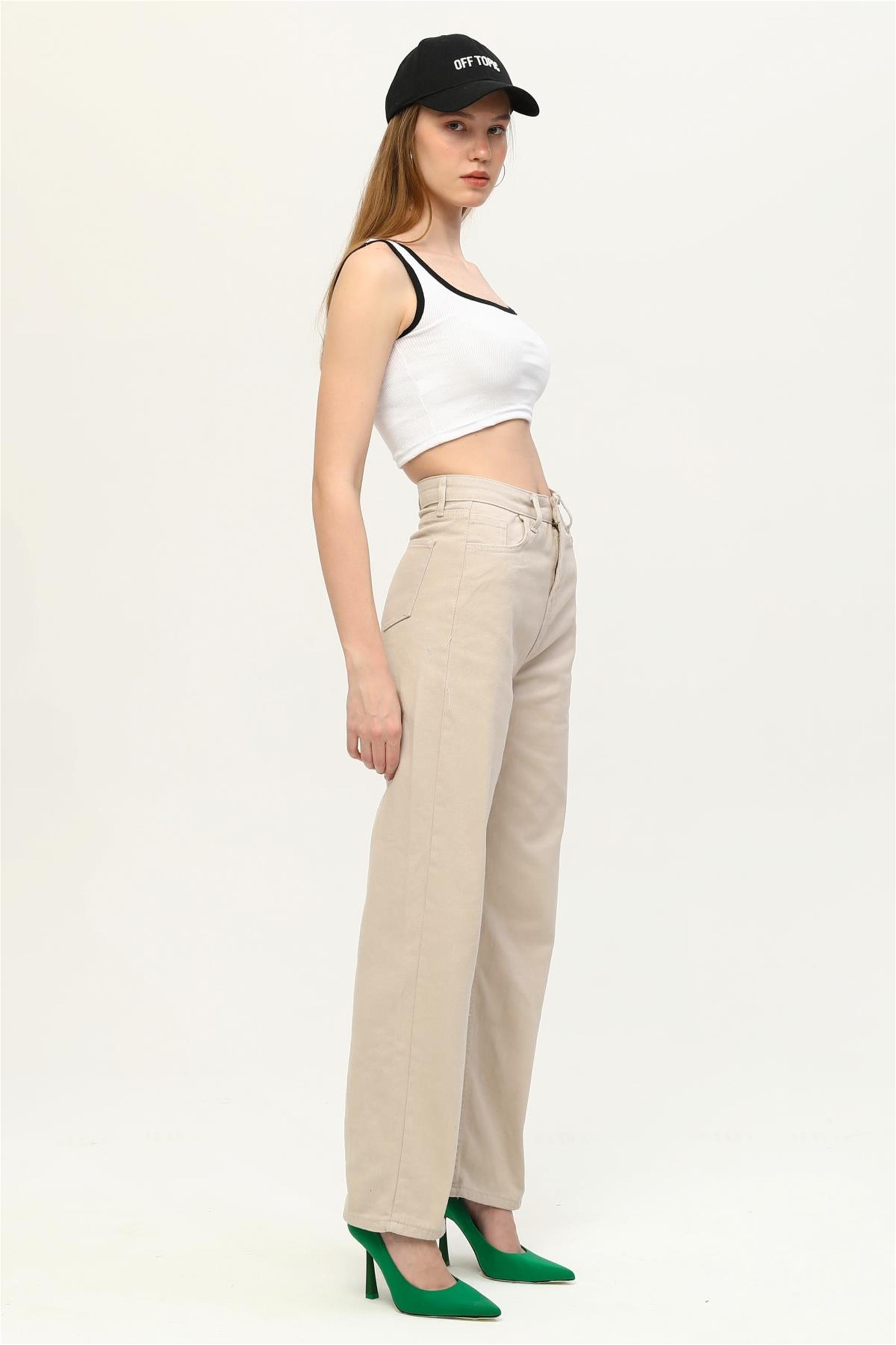 Kadın Kaşkorse Renkli Biyeli Crop Büstiyer