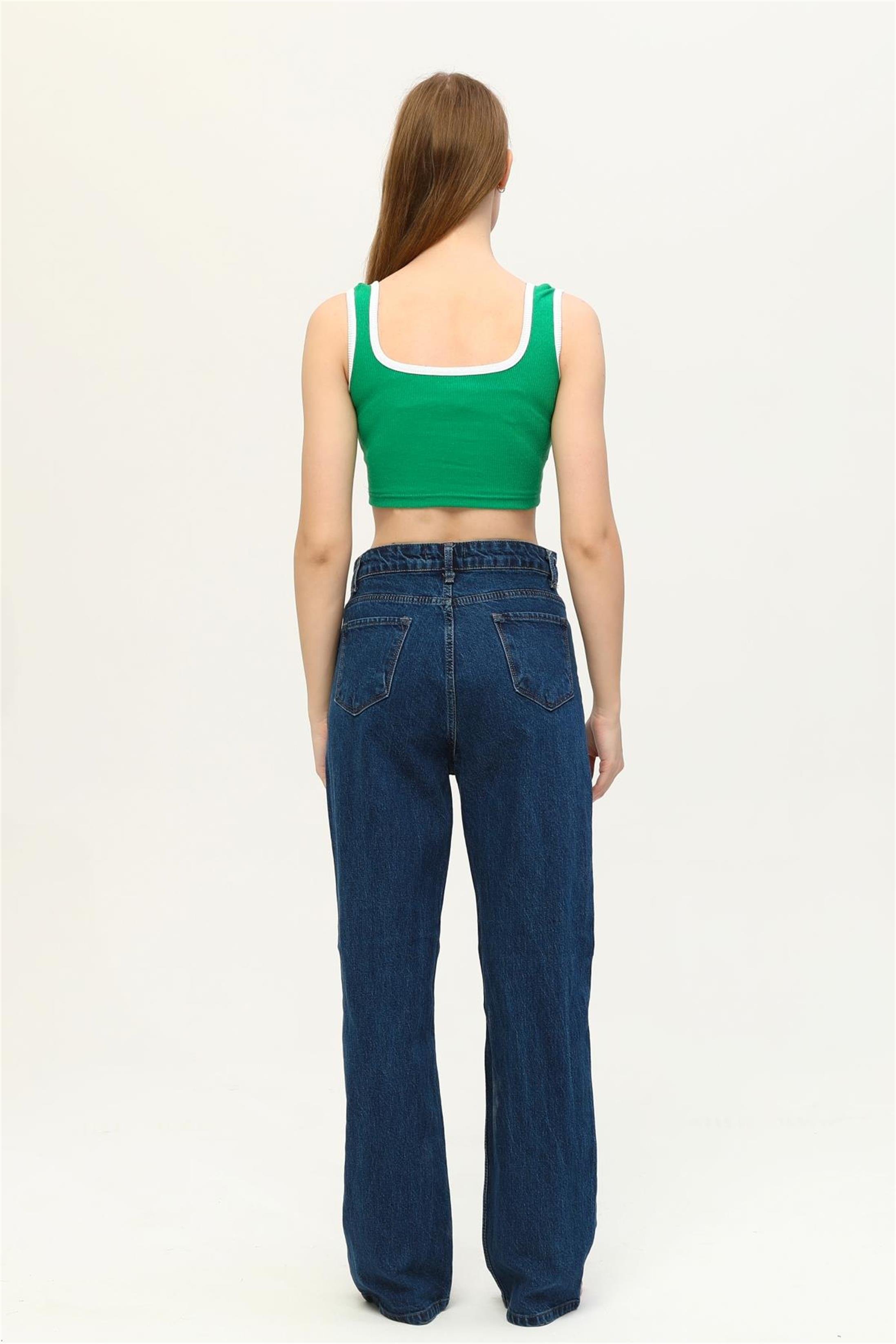 Kadın Kaşkorse Renkli Biyeli Crop Büstiyer