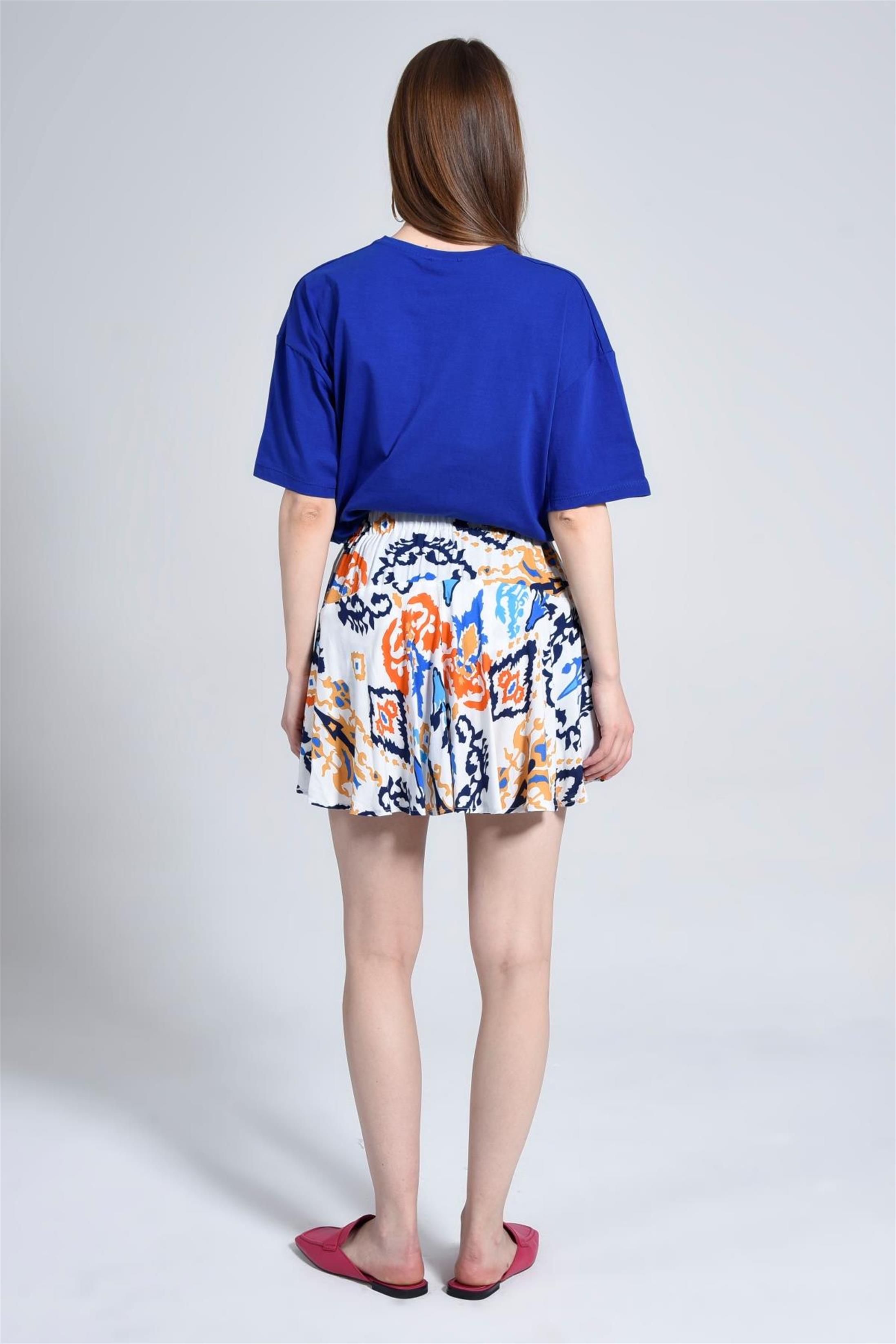 Kadın V Yaka Boyfriend Basic T-Shirt
