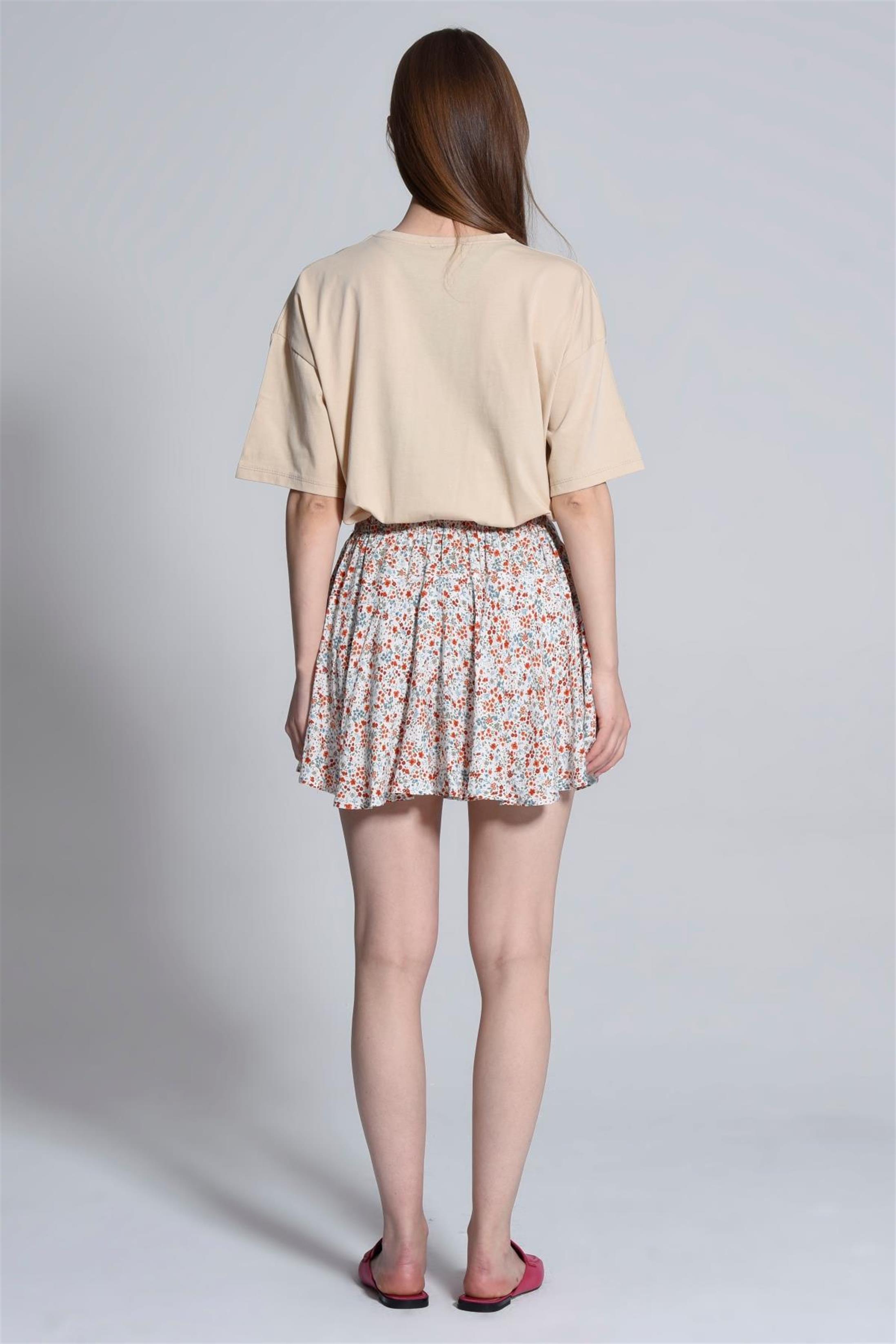 Kadın V Yaka Boyfriend Basic T-Shirt