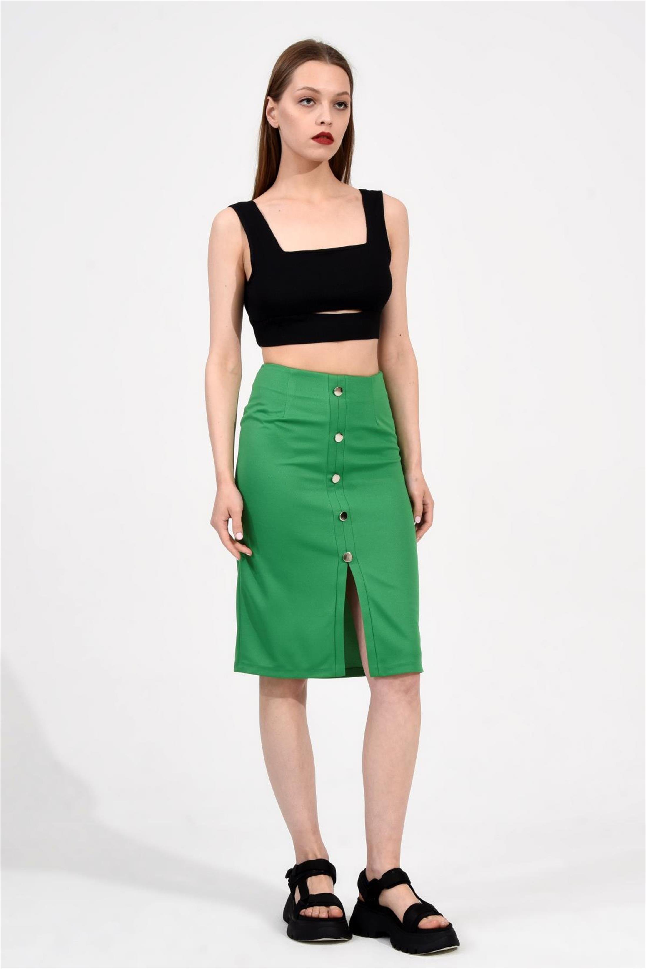 Kare Yaka Crop Bluz