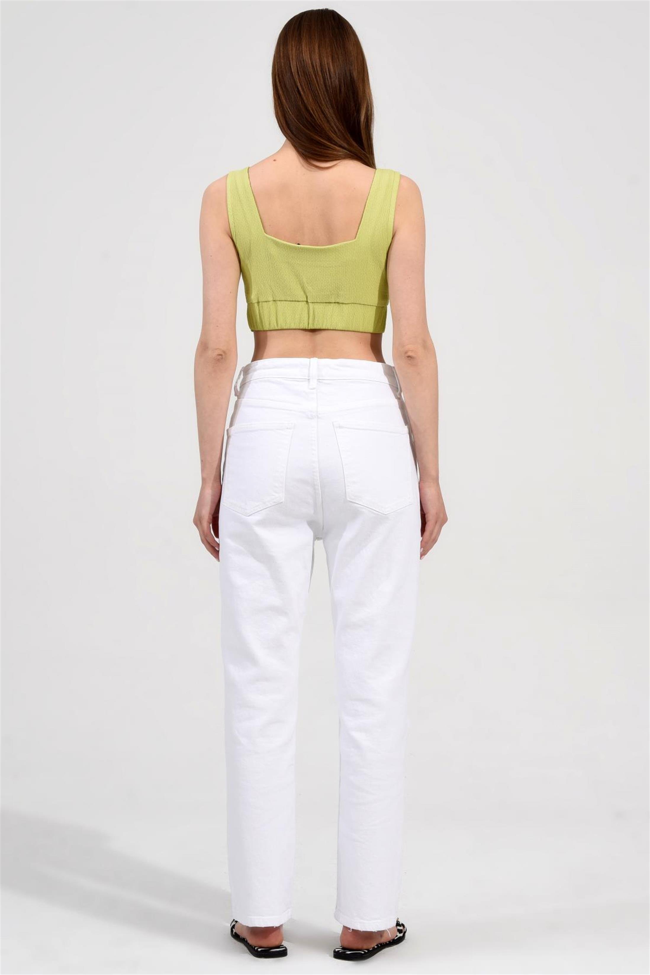 Kare Yaka Crop Bluz