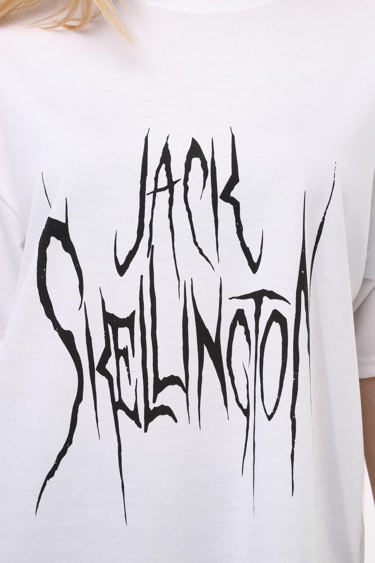 Kadın Jack Skeılıngton Baskılı Thsırt
