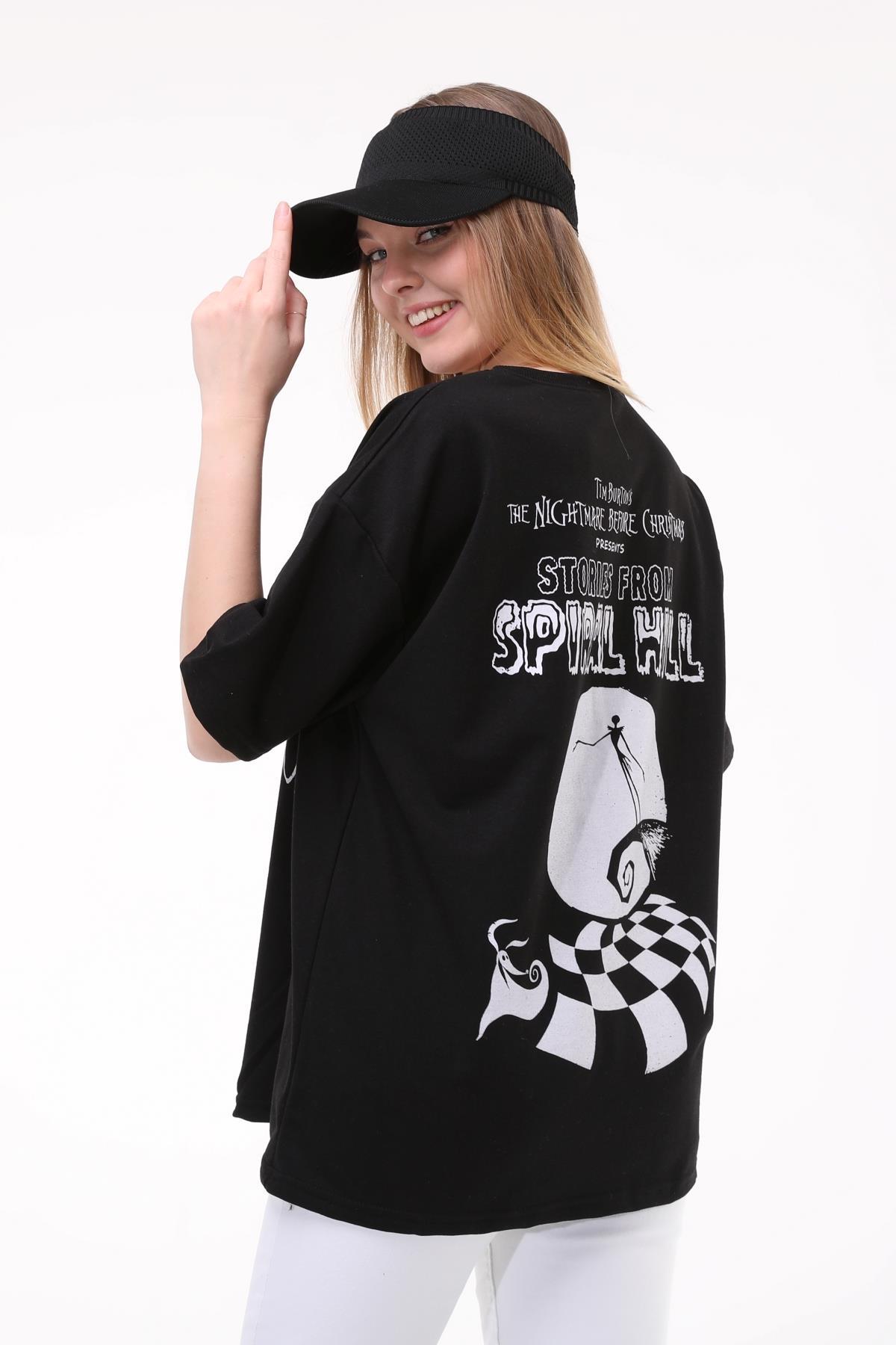 Kadın Jack Skeılıngton Baskılı Thsırt