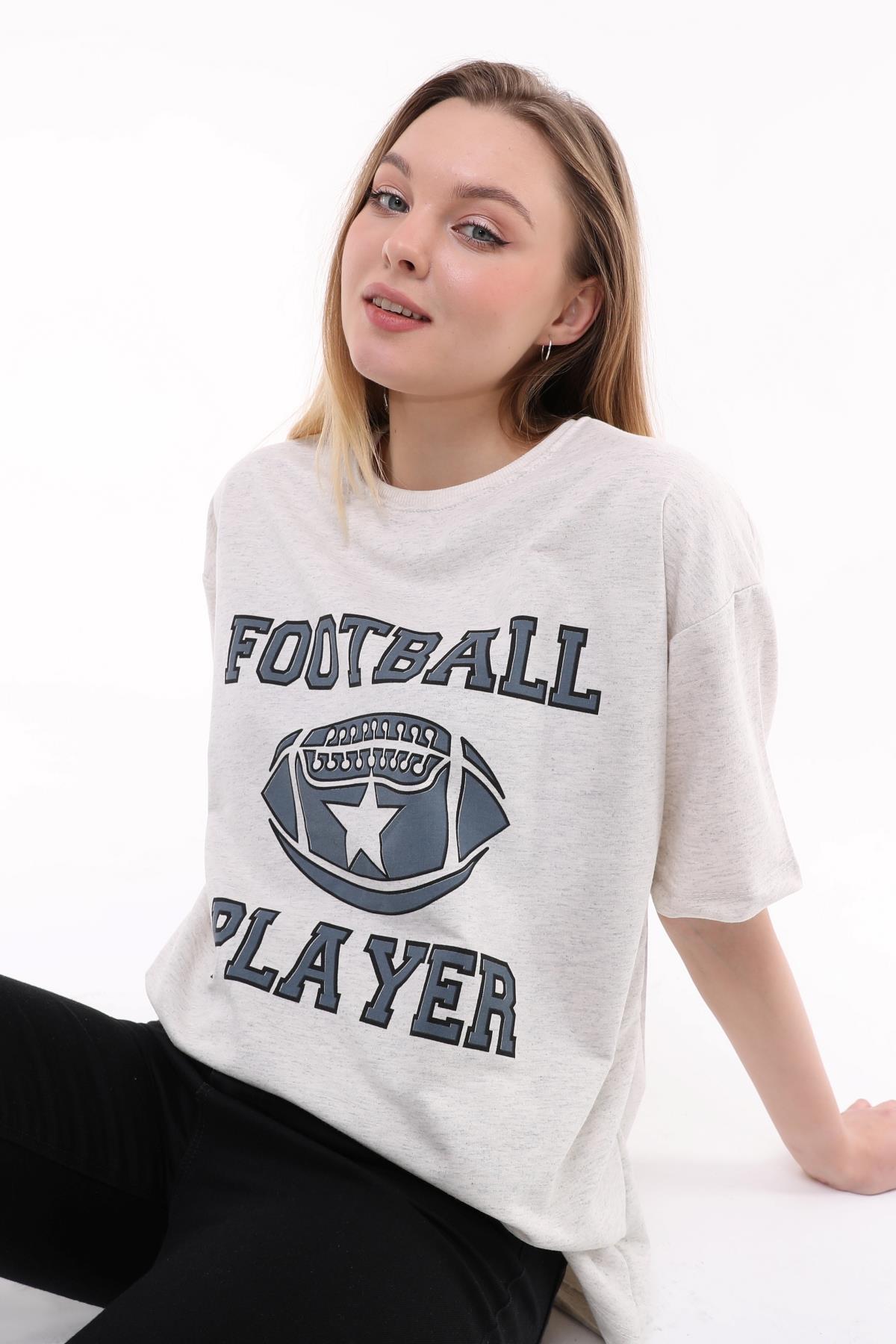 Kadın Football Baskılı Tshırt