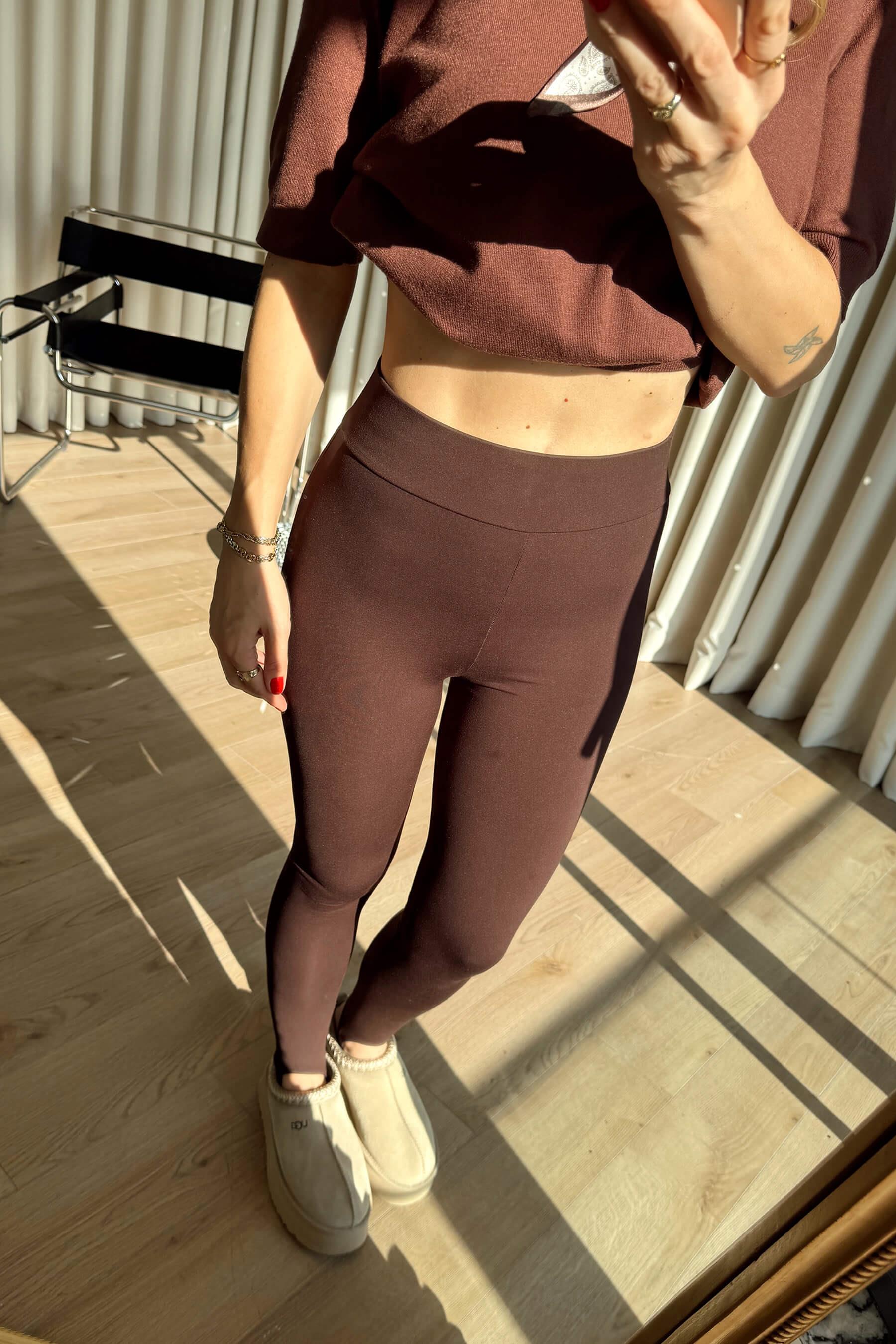 Acı Kahve Ayaktan Geçirmeli Tayt