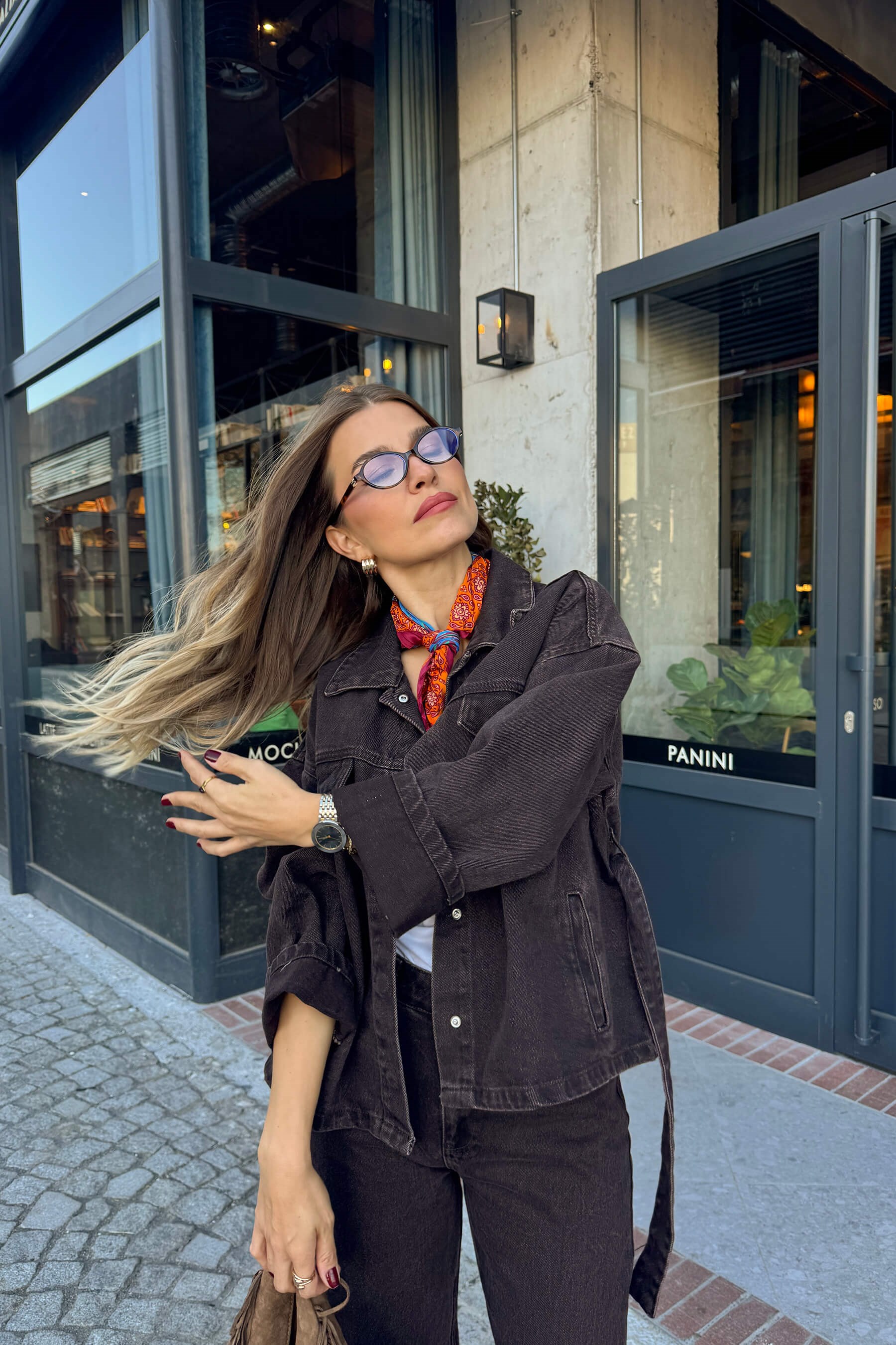 Acı Kahve Yıkama Ceket Pantolon Denim Takım