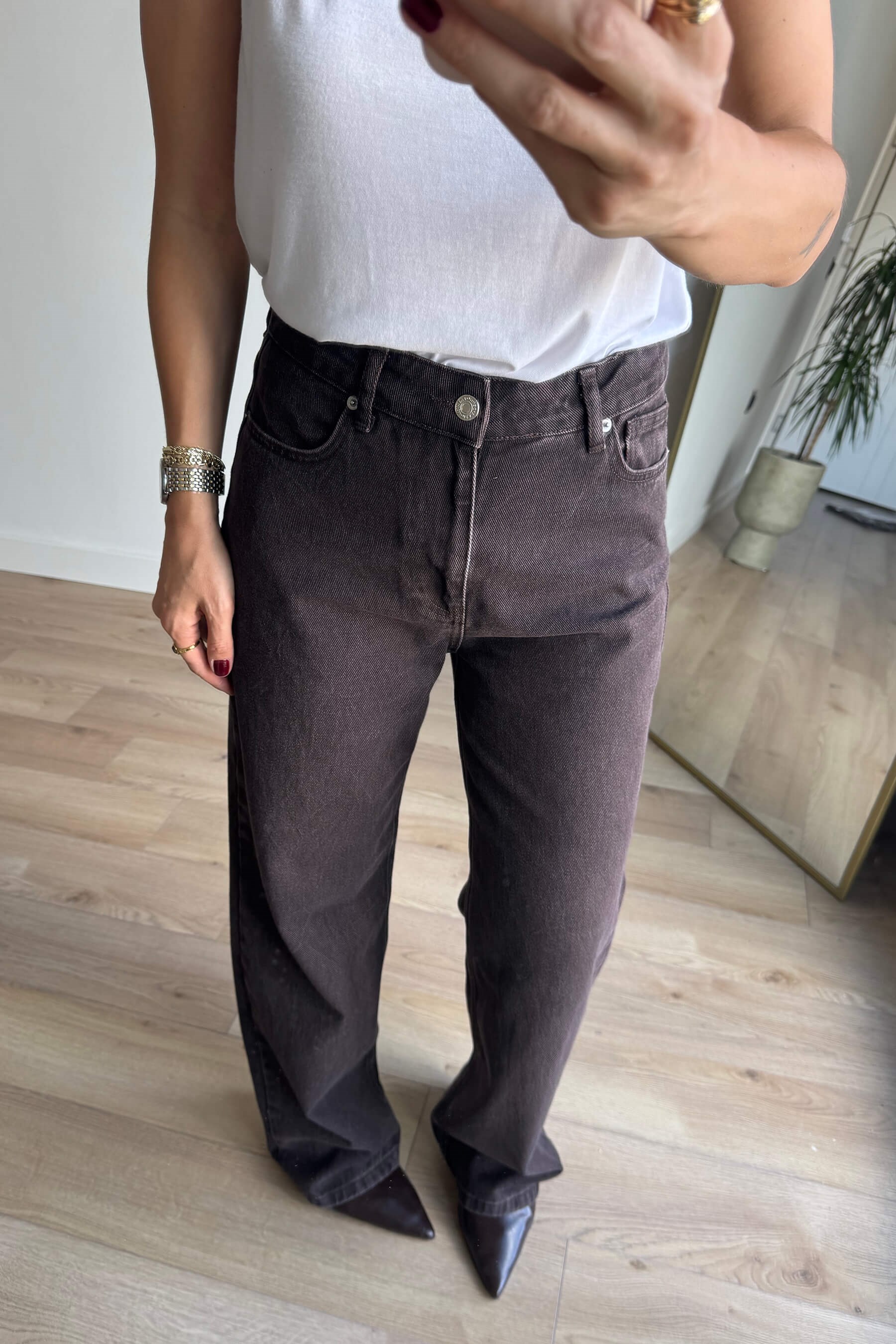 Acı Kahve Yıkama Ceket Pantolon Denim Takım