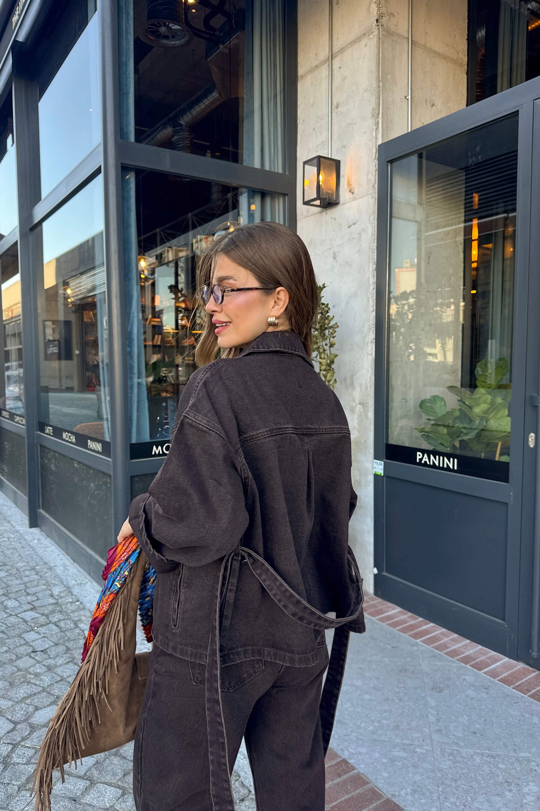 Acı Kahve Yıkama Ceket Pantolon Denim Takım