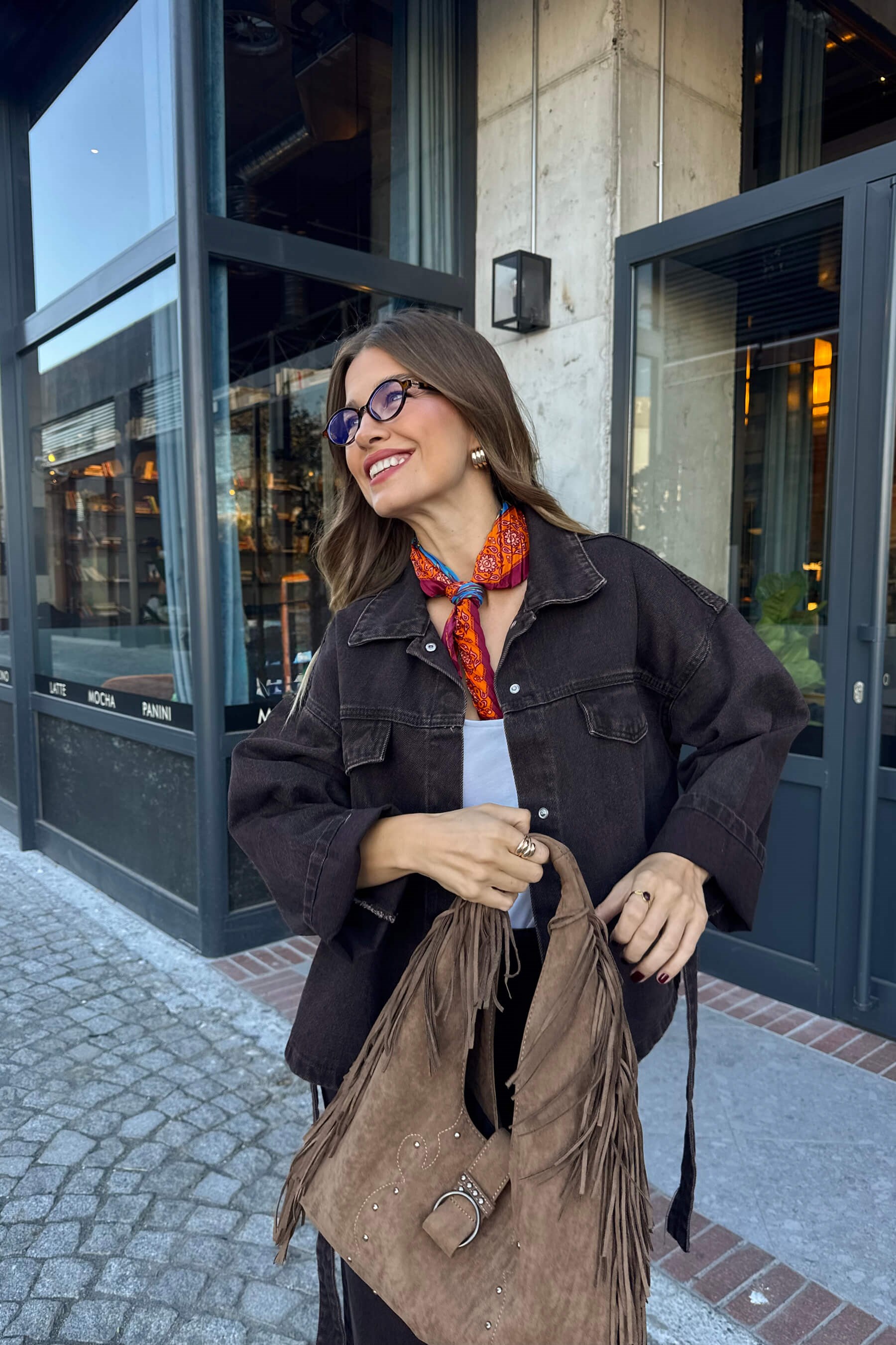 Acı Kahve Yıkama Ceket Pantolon Denim Takım