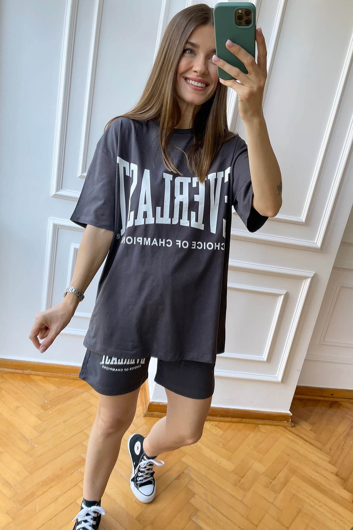 Antrasit Everlast Şortlu Takım