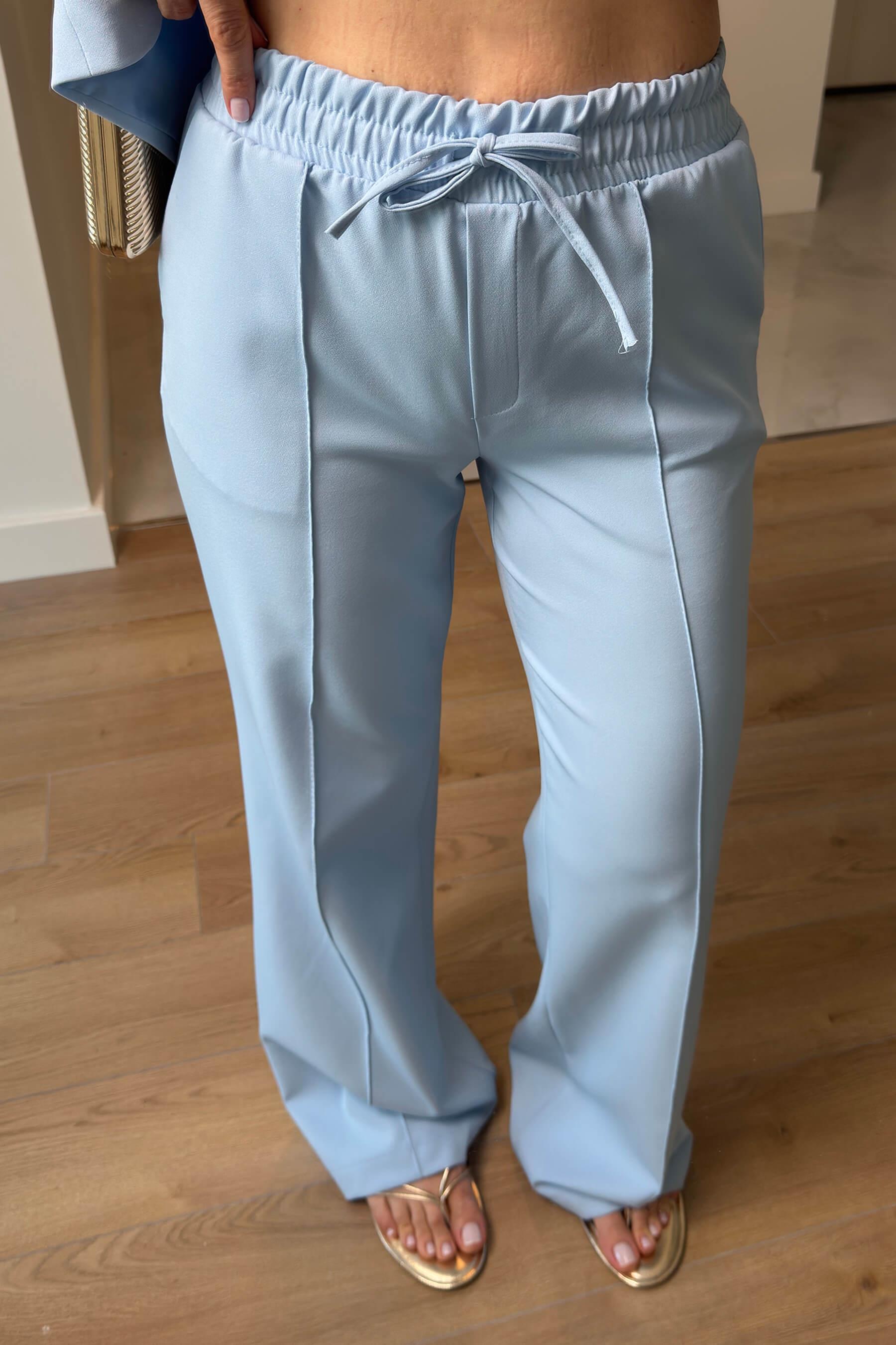 Bebe Mavisi Gold Düğmeli Yelek Pantolon Takım