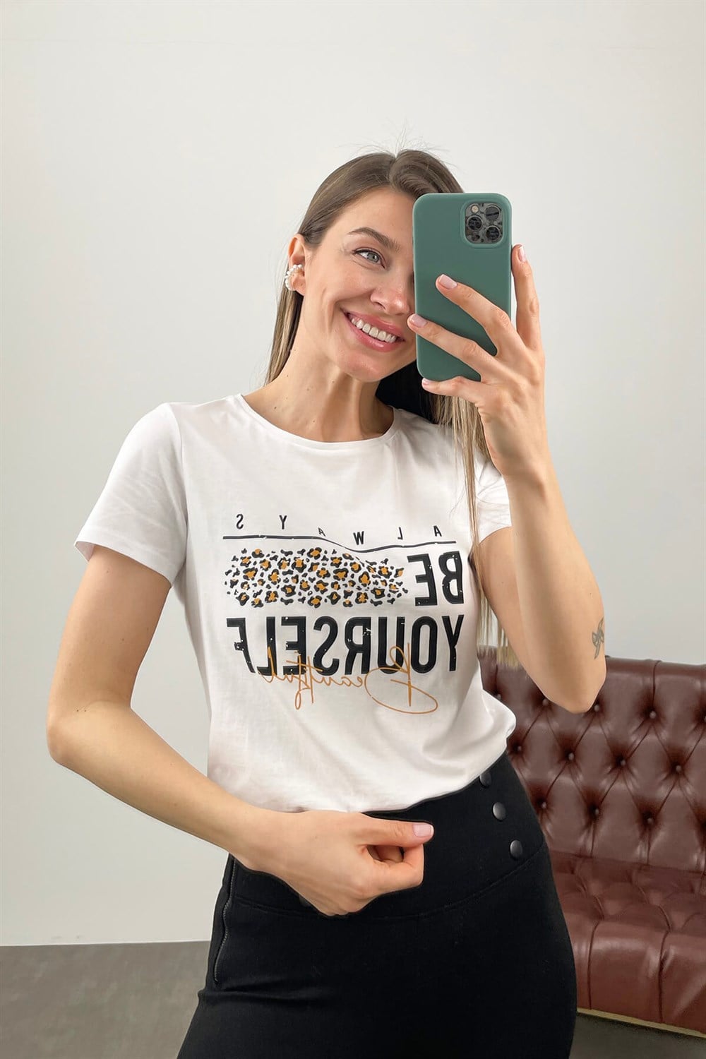 Beyaz Be Yourself T-Shirt