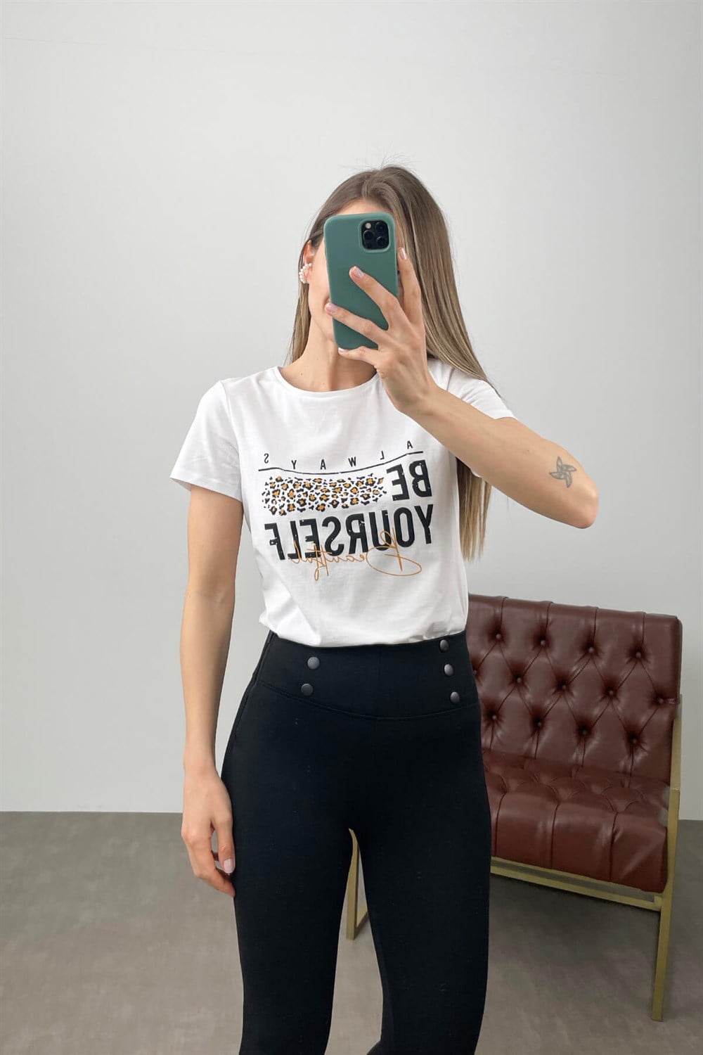Beyaz Be Yourself T-Shirt