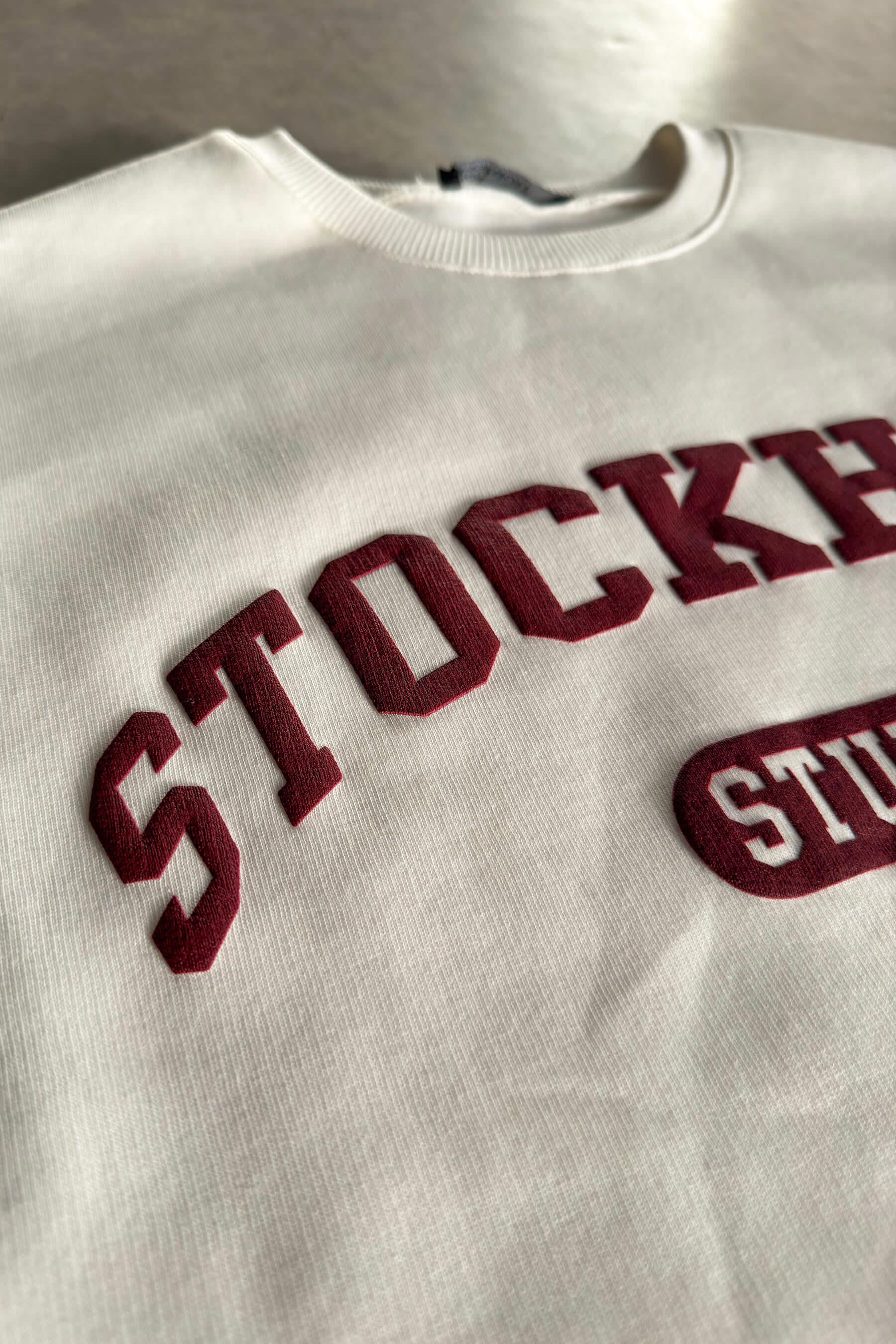 Beyaz Bordo Şardonlu Oversize Eşofman Takımı