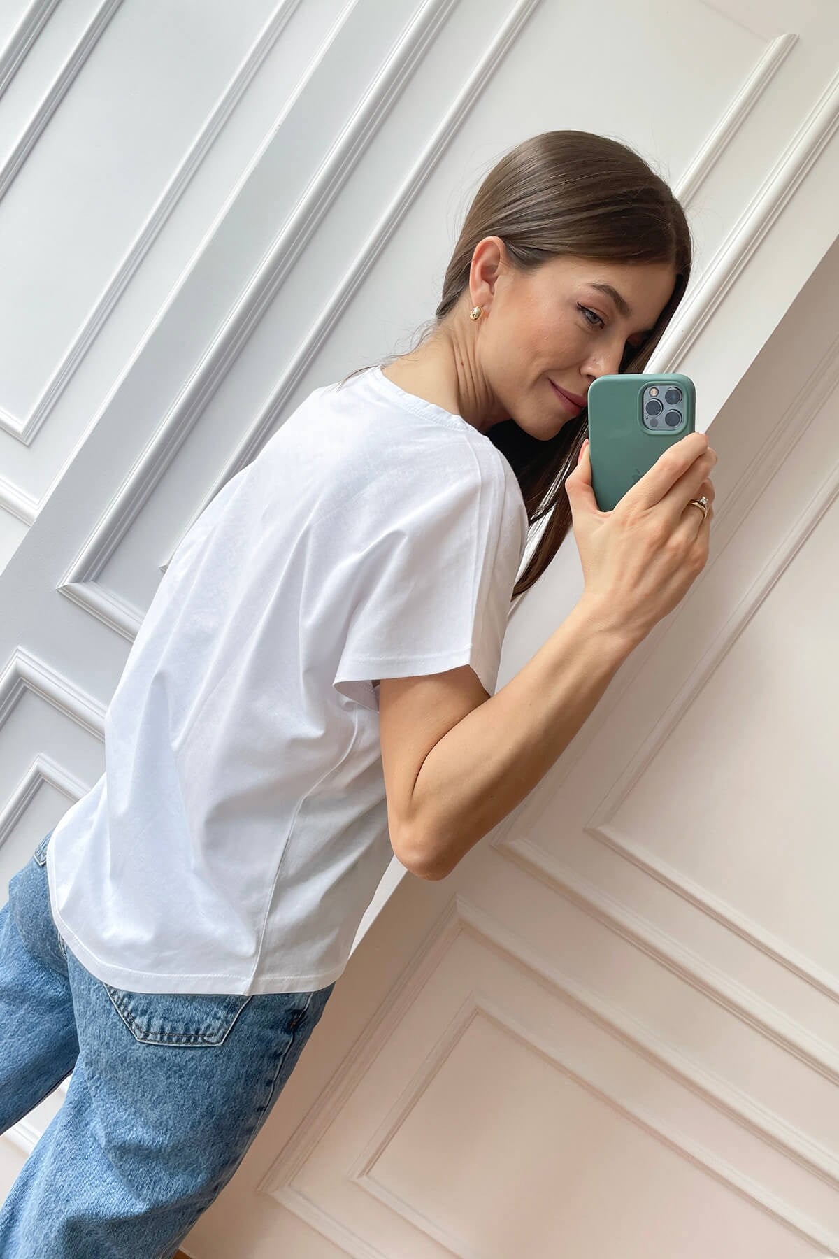 Beyaz Kız Nakışlı T-Shirt