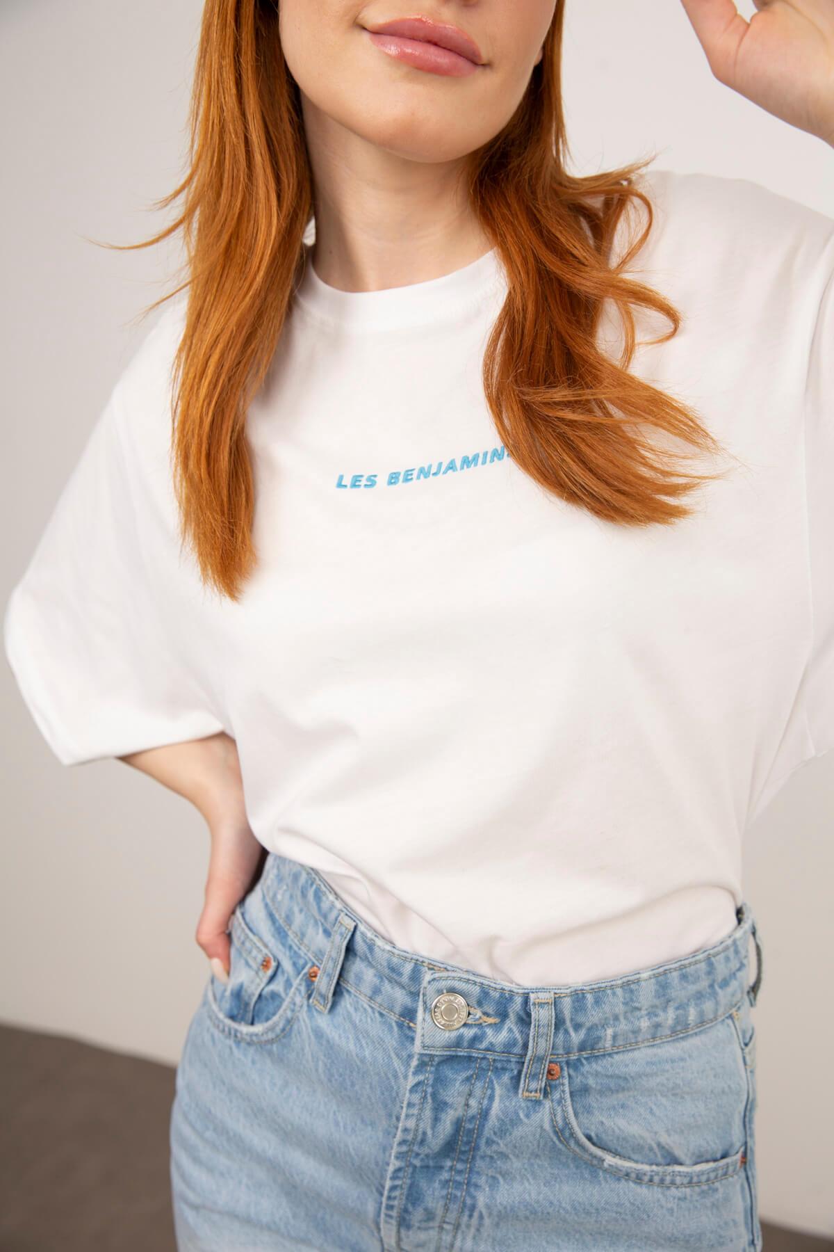 Beyaz Les Benjamins Baskılı T-Shirt