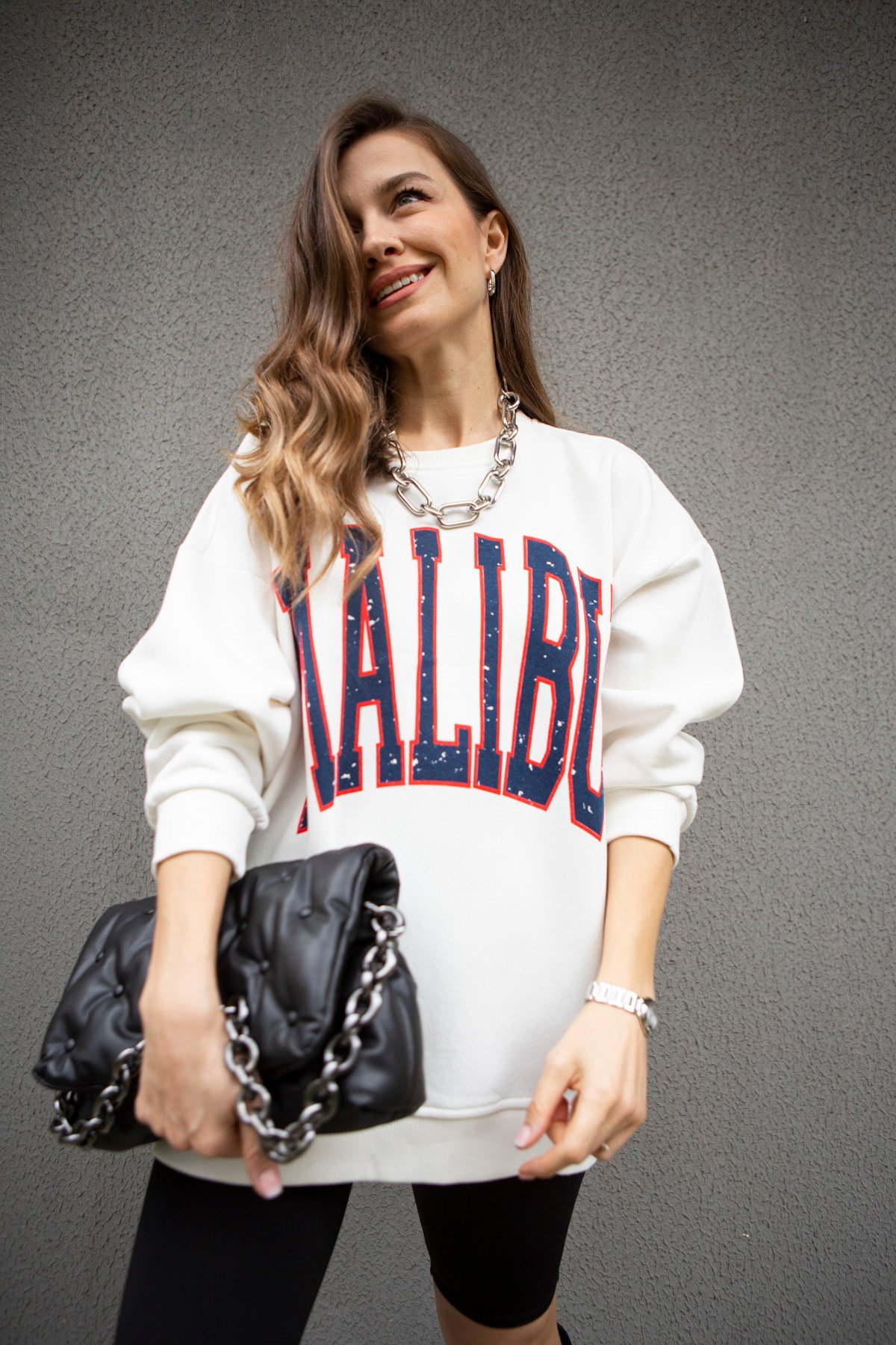 Beyaz Malibu Sweatshirt
