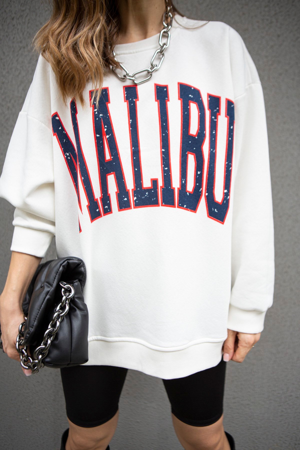 Beyaz Malibu Sweatshirt