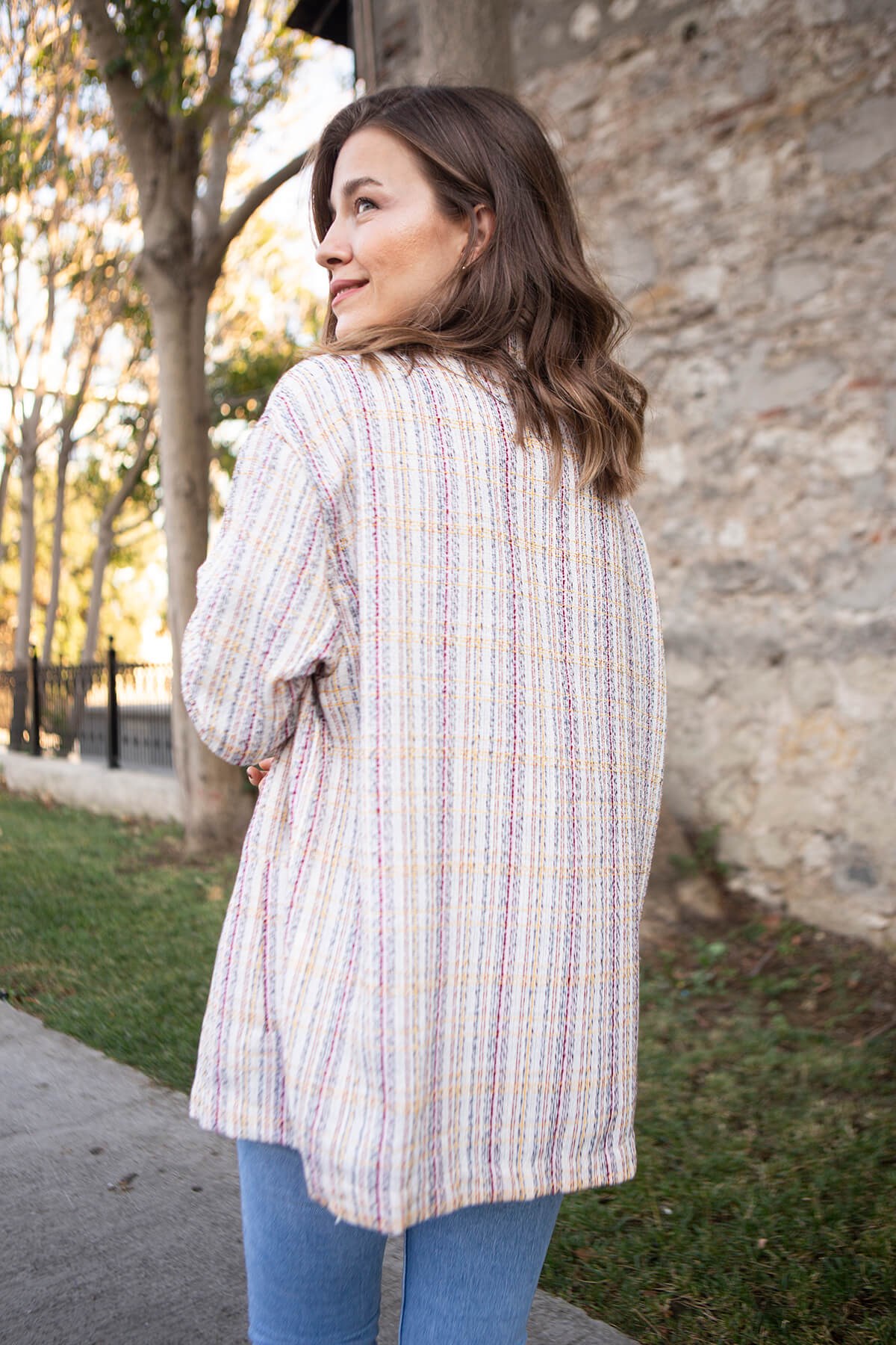 Bordo Düğmeli Çift Cepli Gömlek