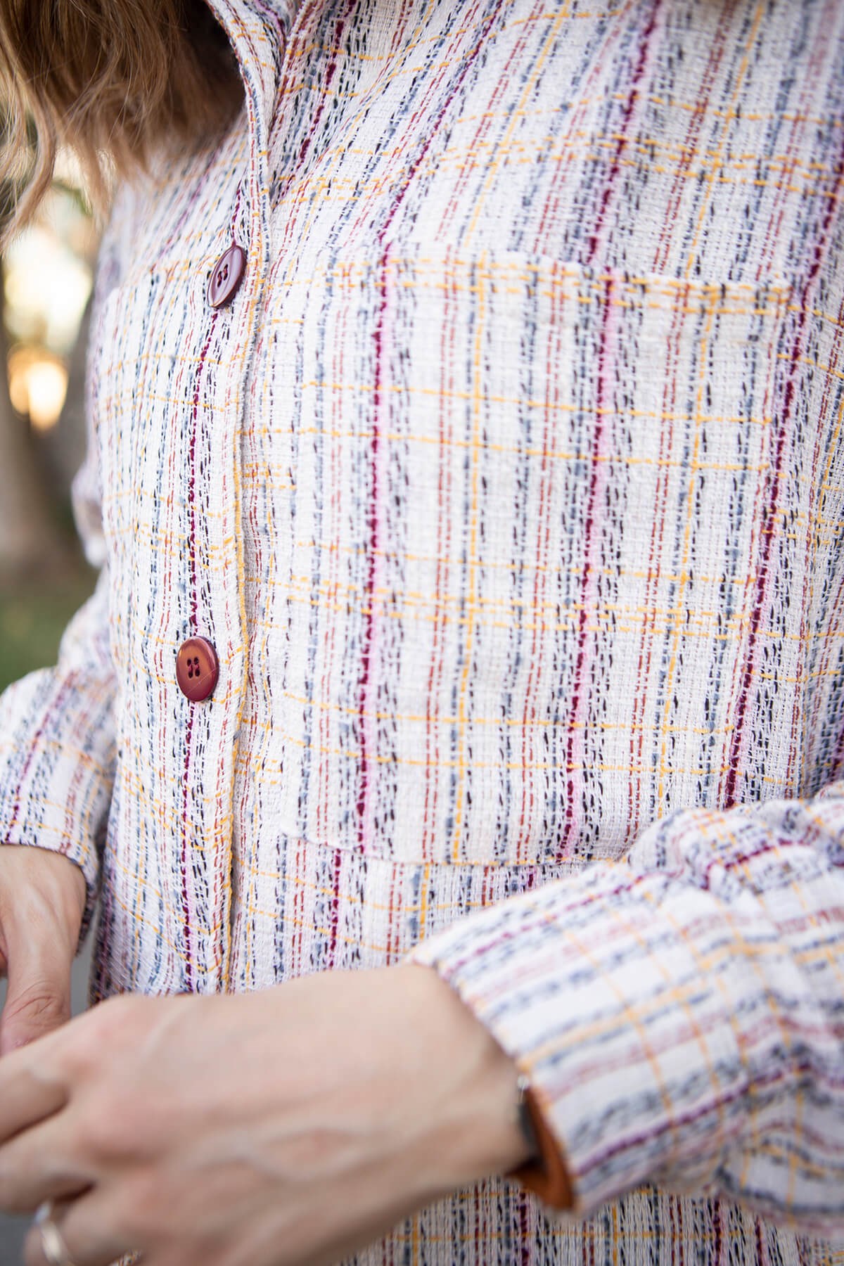 Bordo Düğmeli Çift Cepli Gömlek