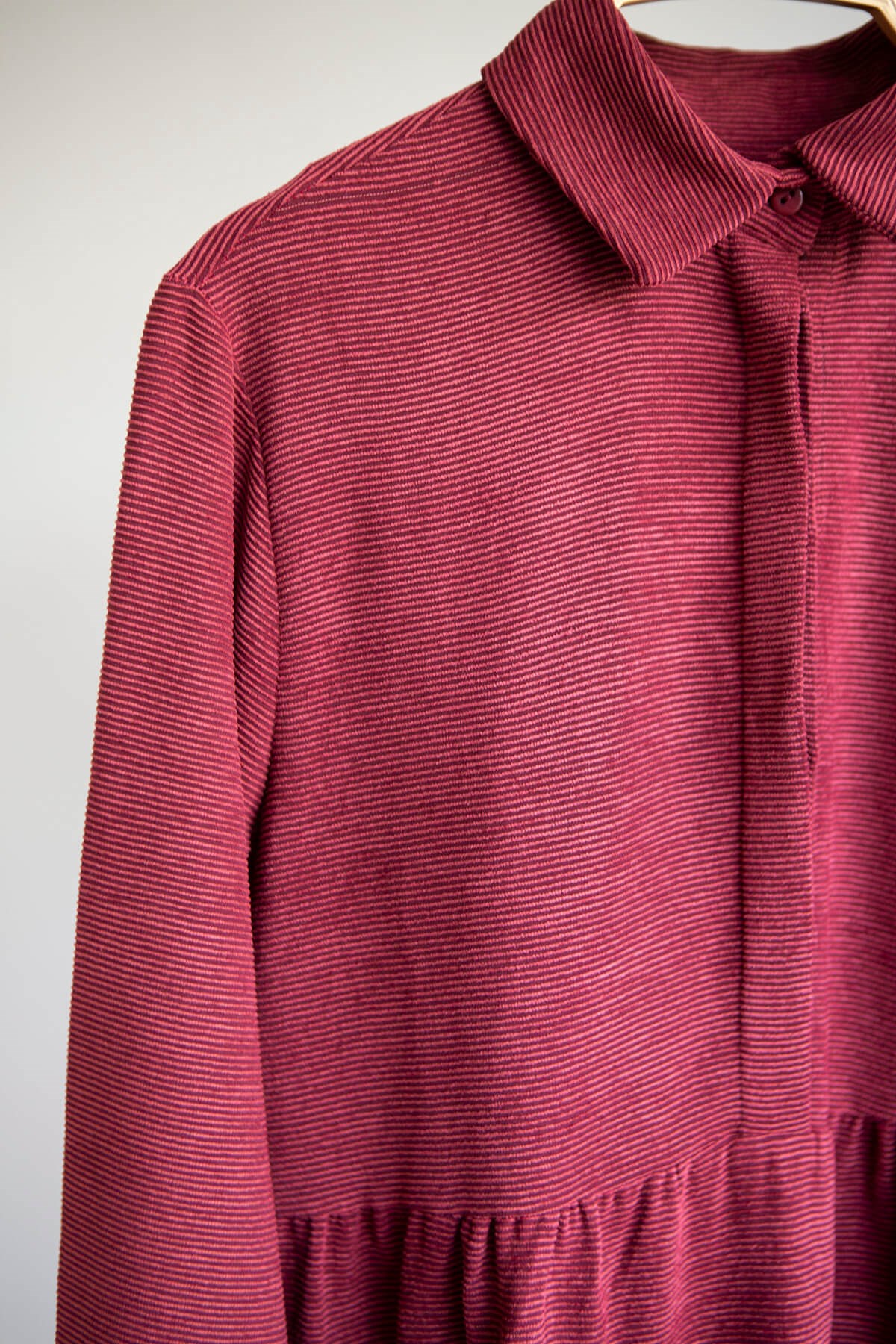 Bordo Kadife Elbise