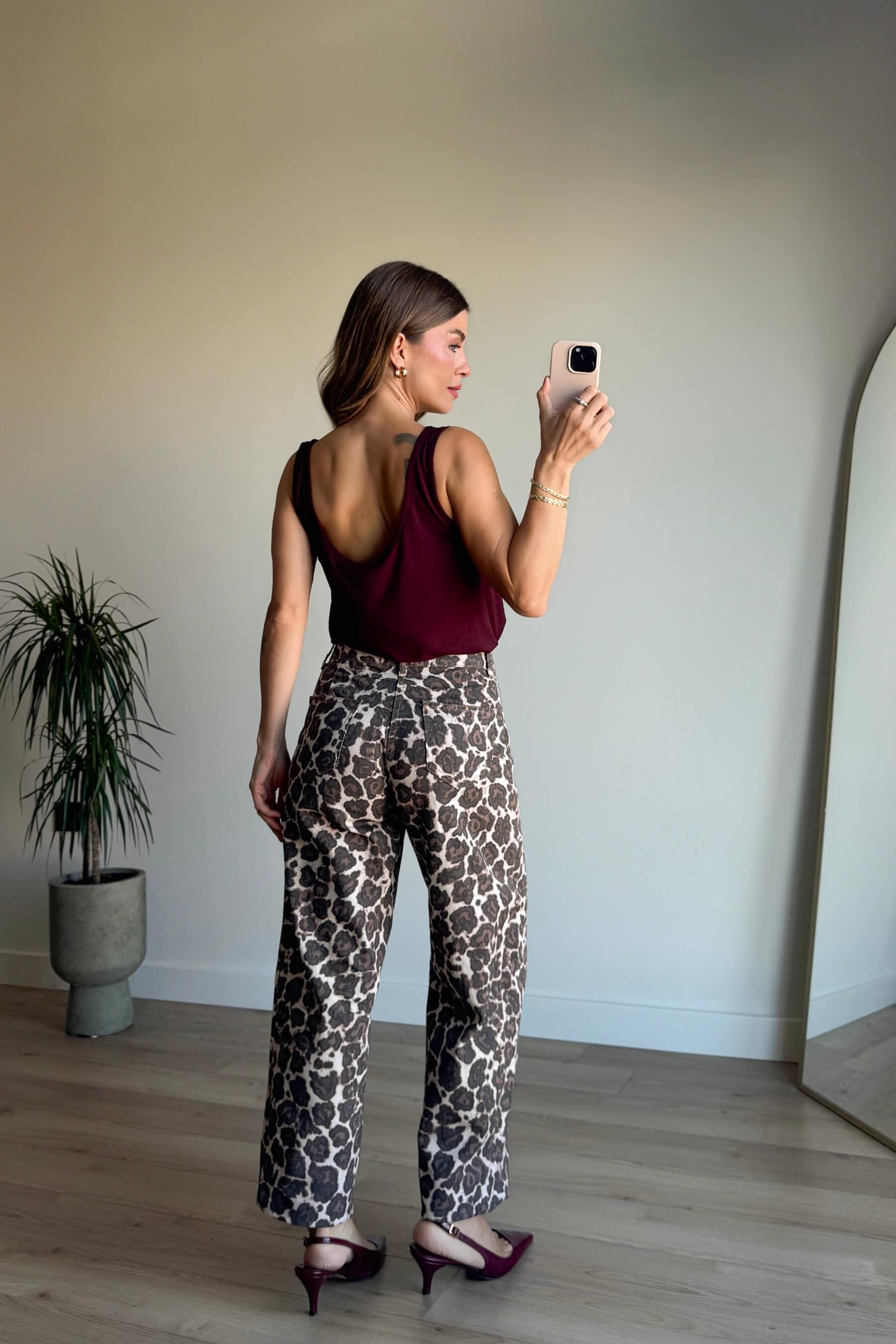 Bordo Kalın Askılı Salaş Bluz