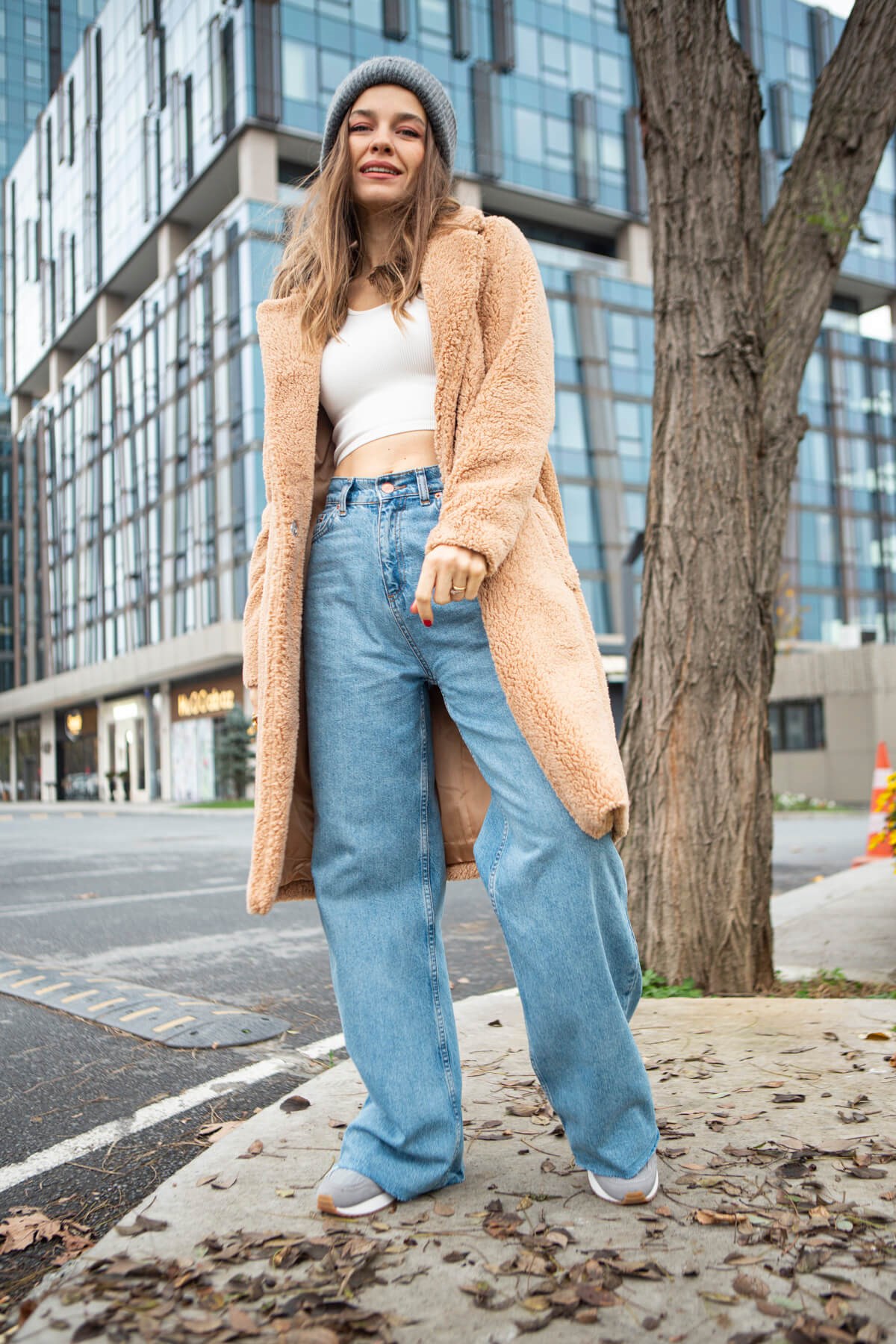 Camel Astarlı Çıtçıtlı Peluş Kaban