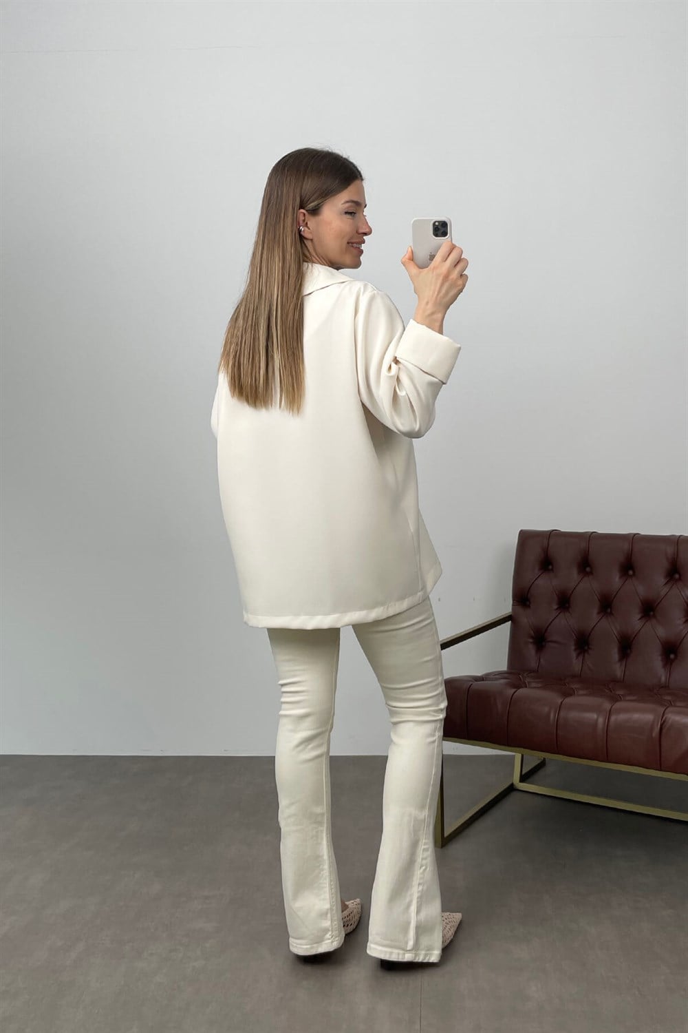 Ekru Boyfriend Ceket