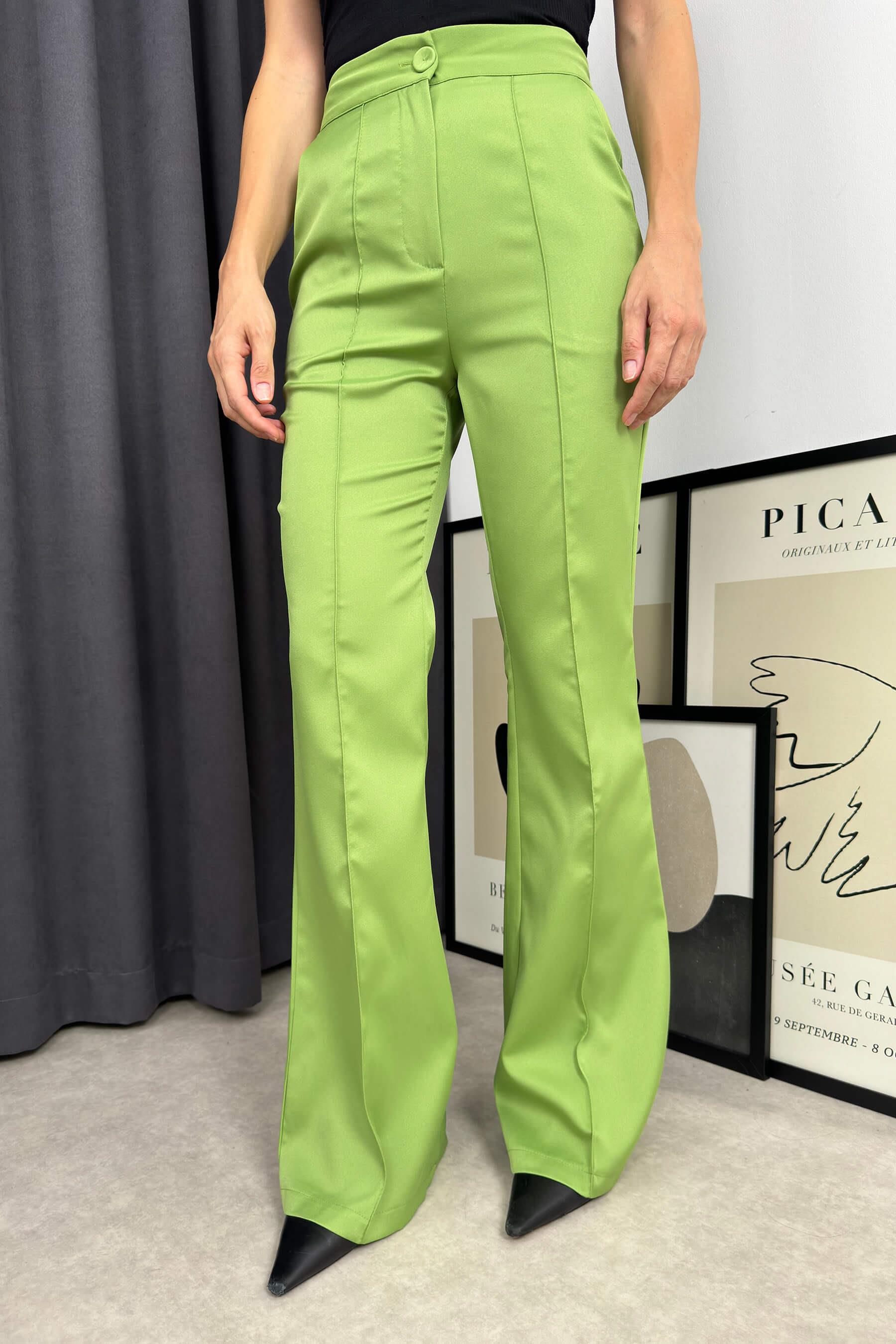 Fıstık Yeşili İspanyol Paça Ceket Pantolon Takım