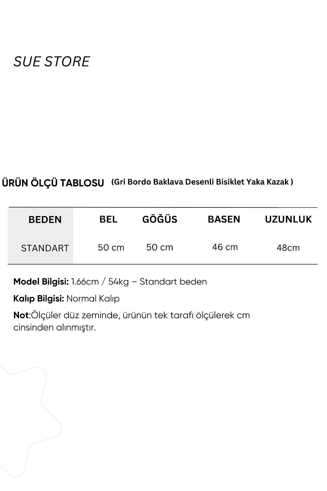 Gri Bordo Baklava Desenli Bisiklet Yaka Kazak
