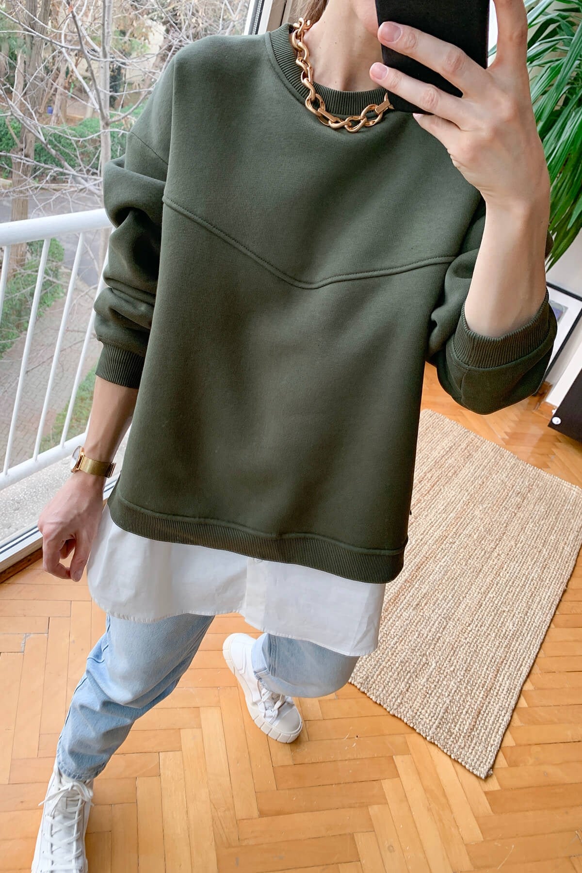 Haki Garnili Sweatshirt