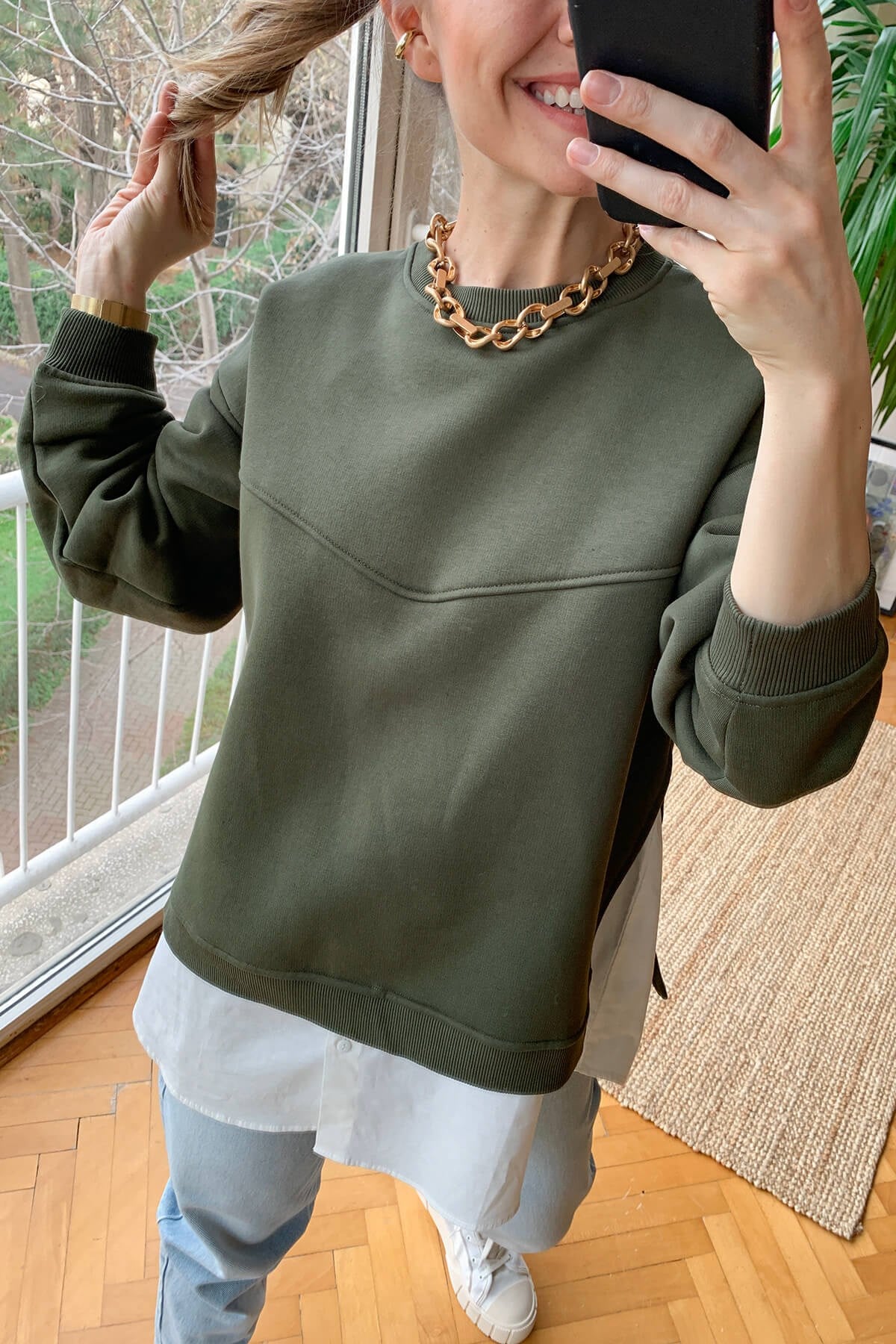 Haki Garnili Sweatshirt