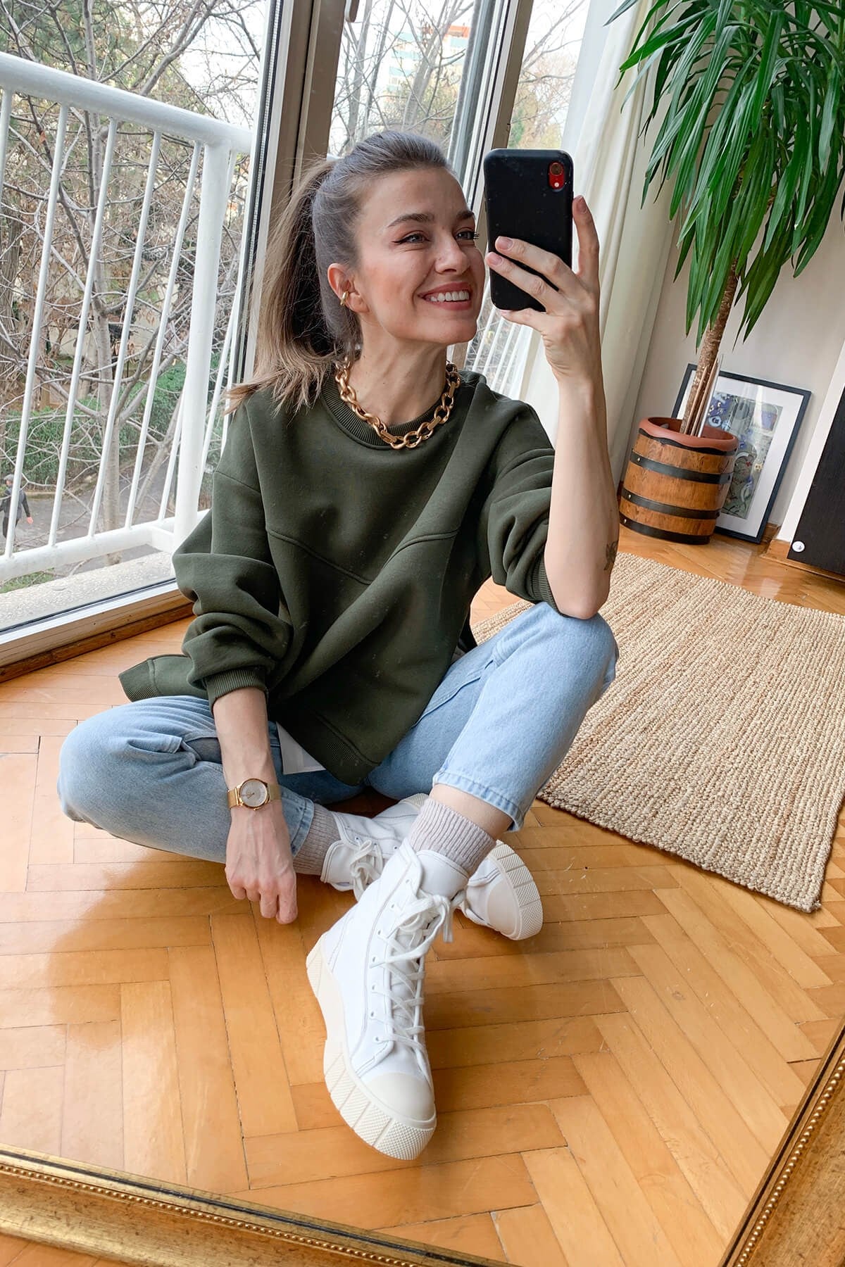 Haki Garnili Sweatshirt