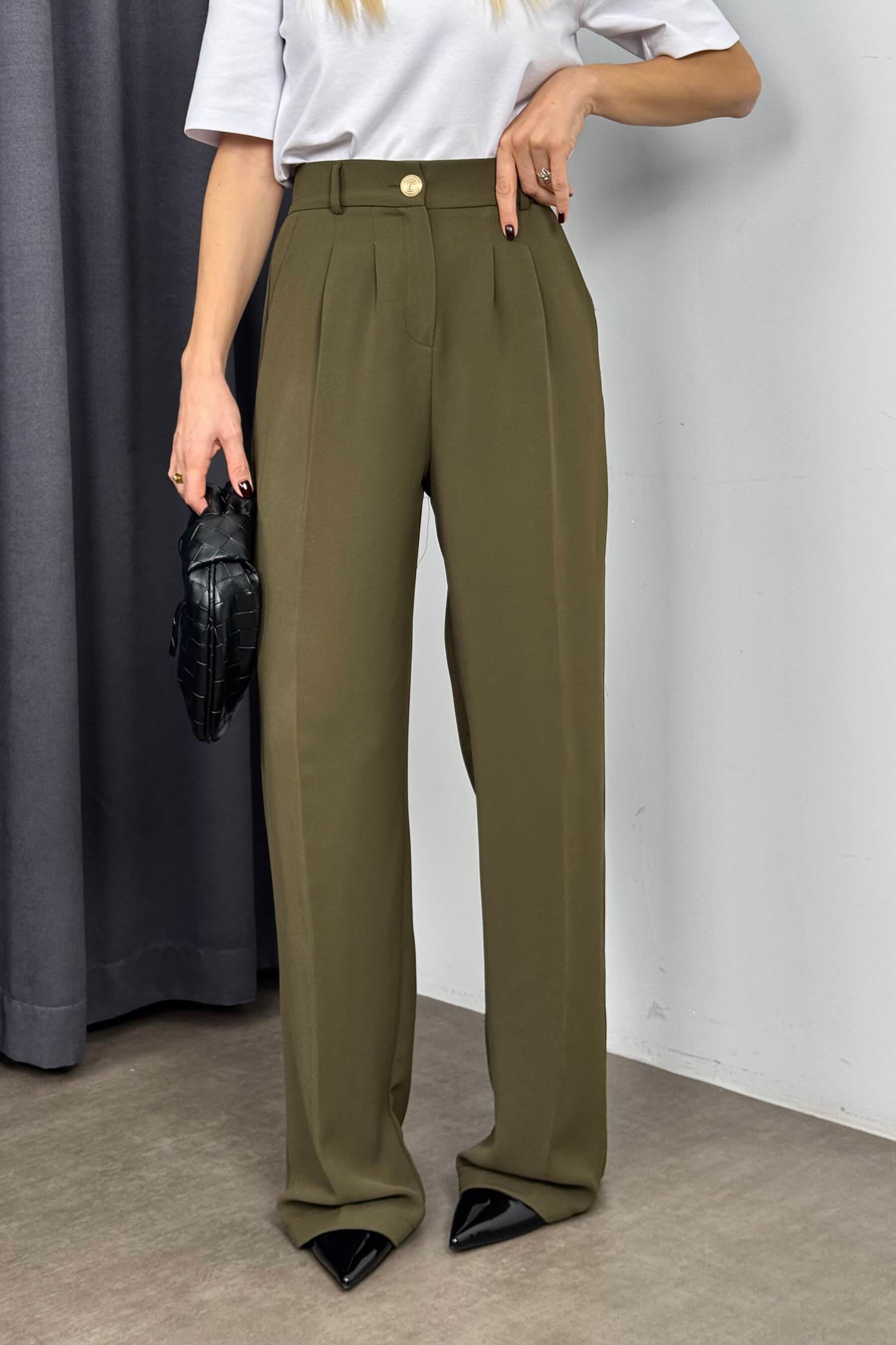 Haki Oversize Ceket Pantolon PremiumTakım