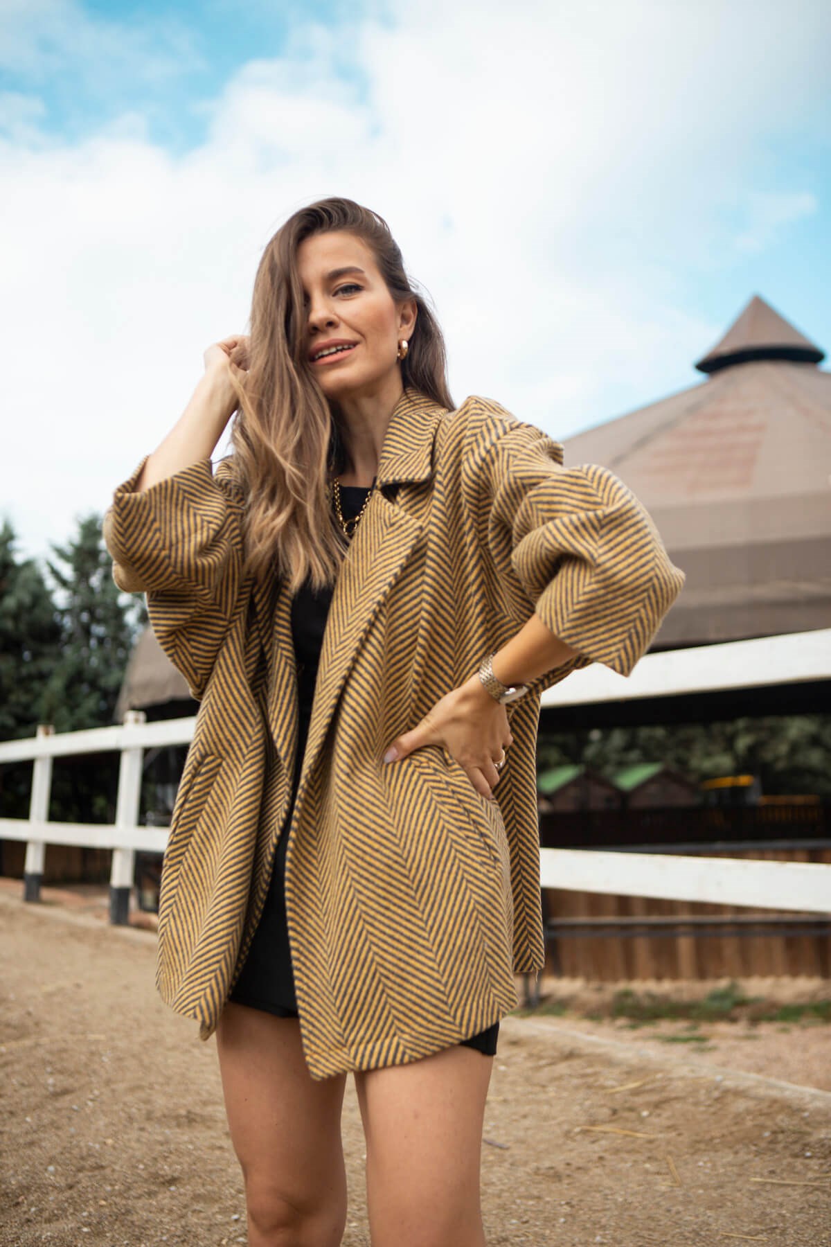 Hardal Oversize İnce Kaban