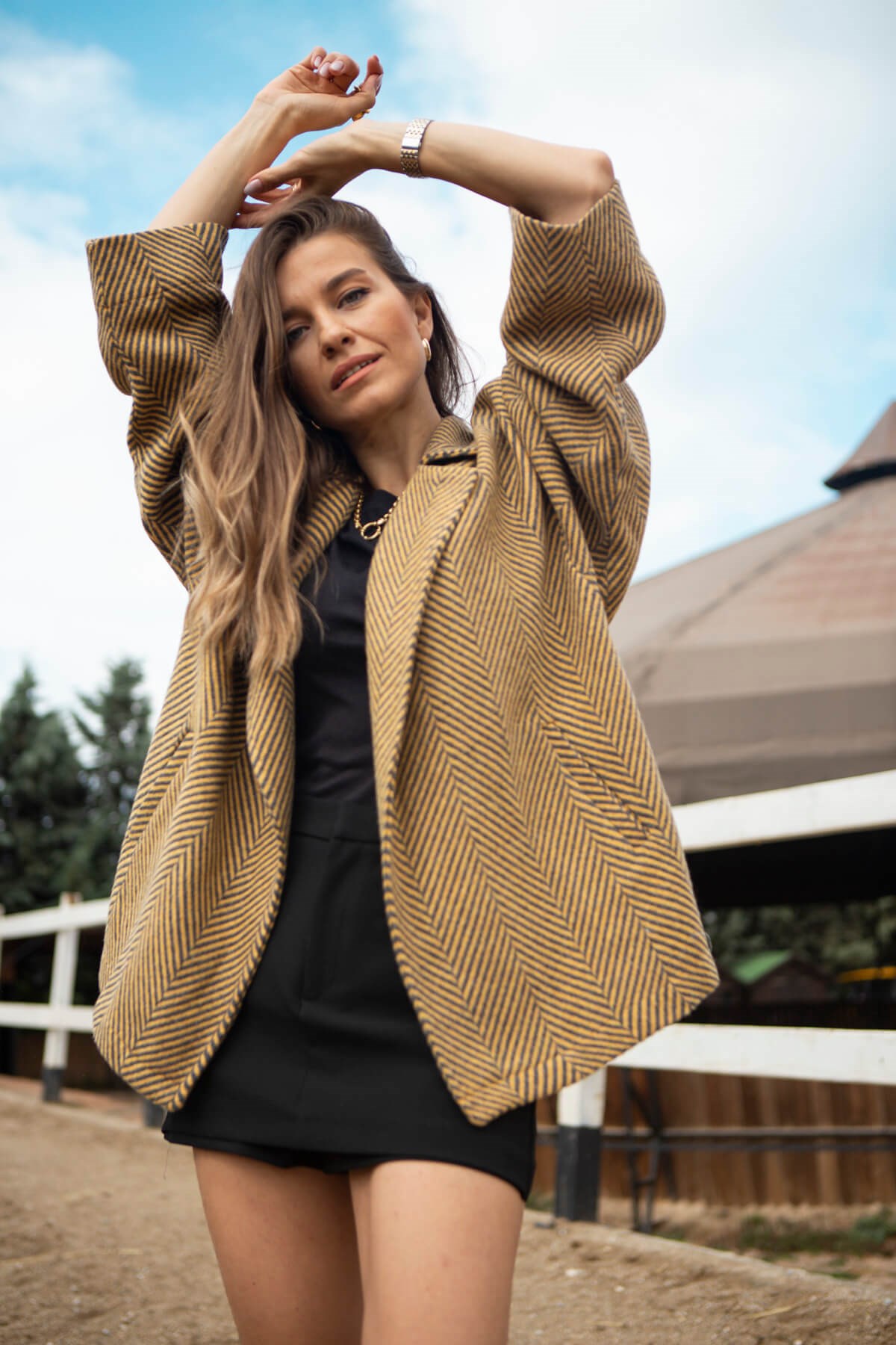 Hardal Oversize İnce Kaban